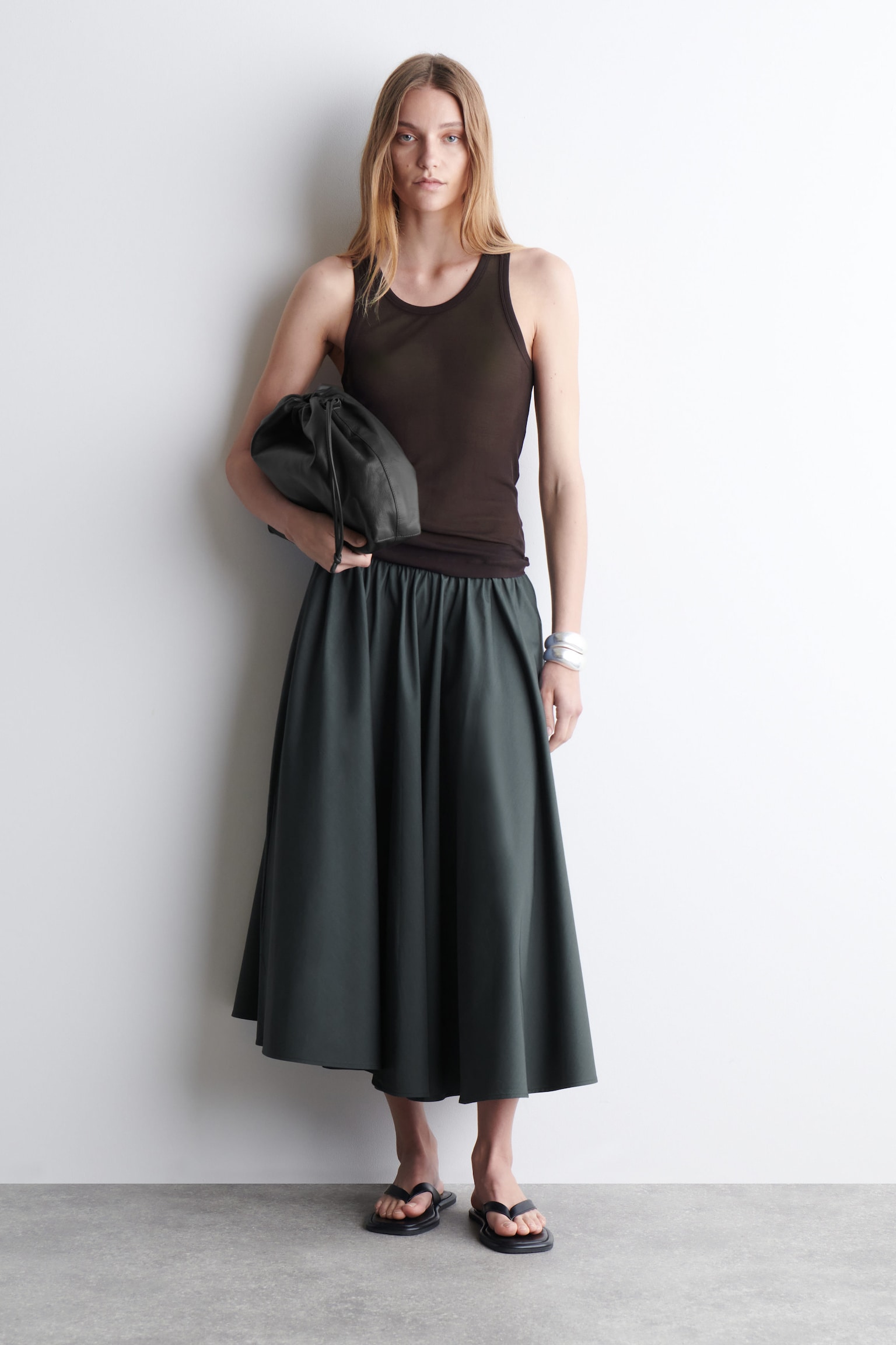 COS Silky Maxi Skirt UK 8