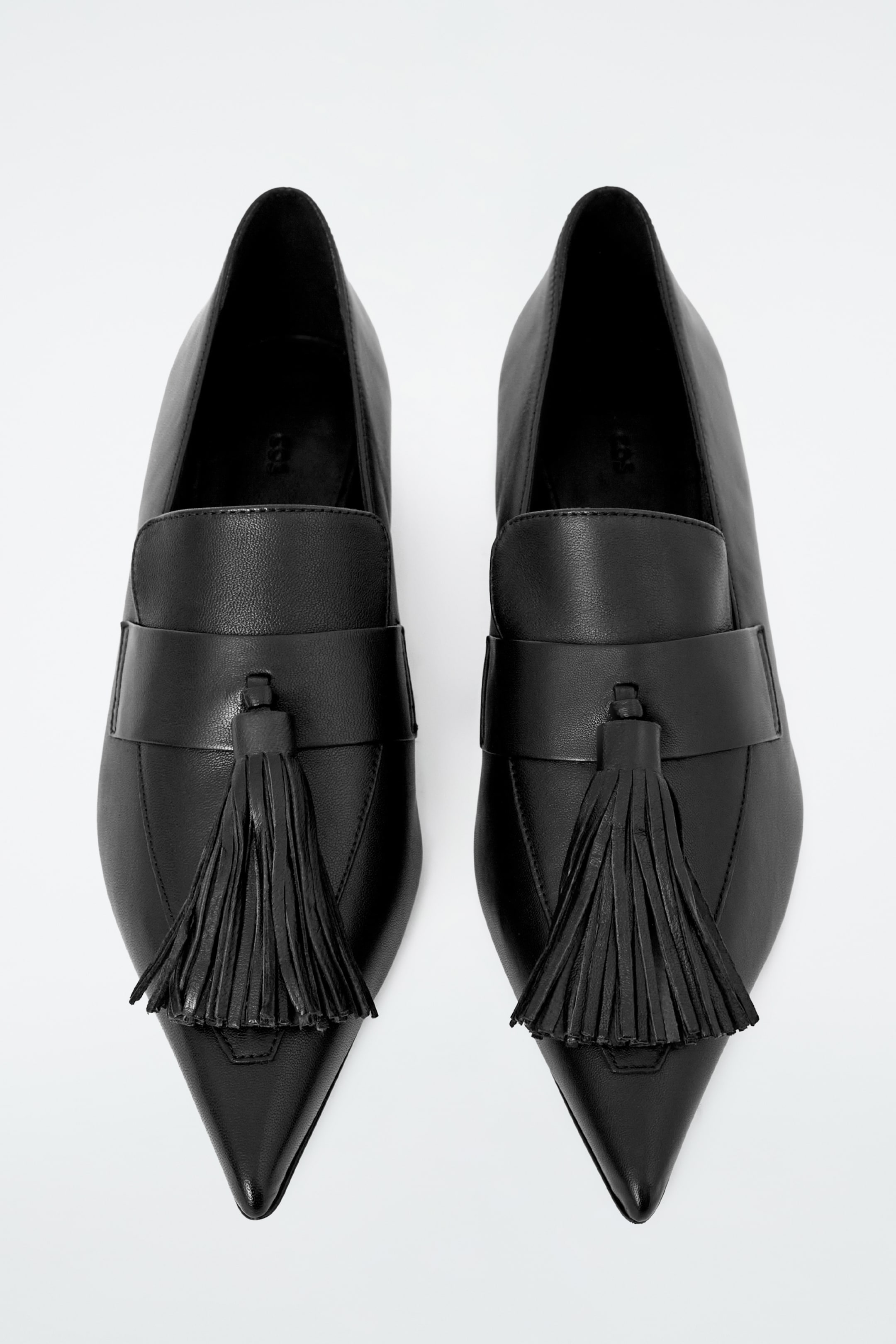 View larger image: TASSELLED LEATHER KITTEN-HEEL LOAFERS - BLACK - Ladies | H&M GB 6