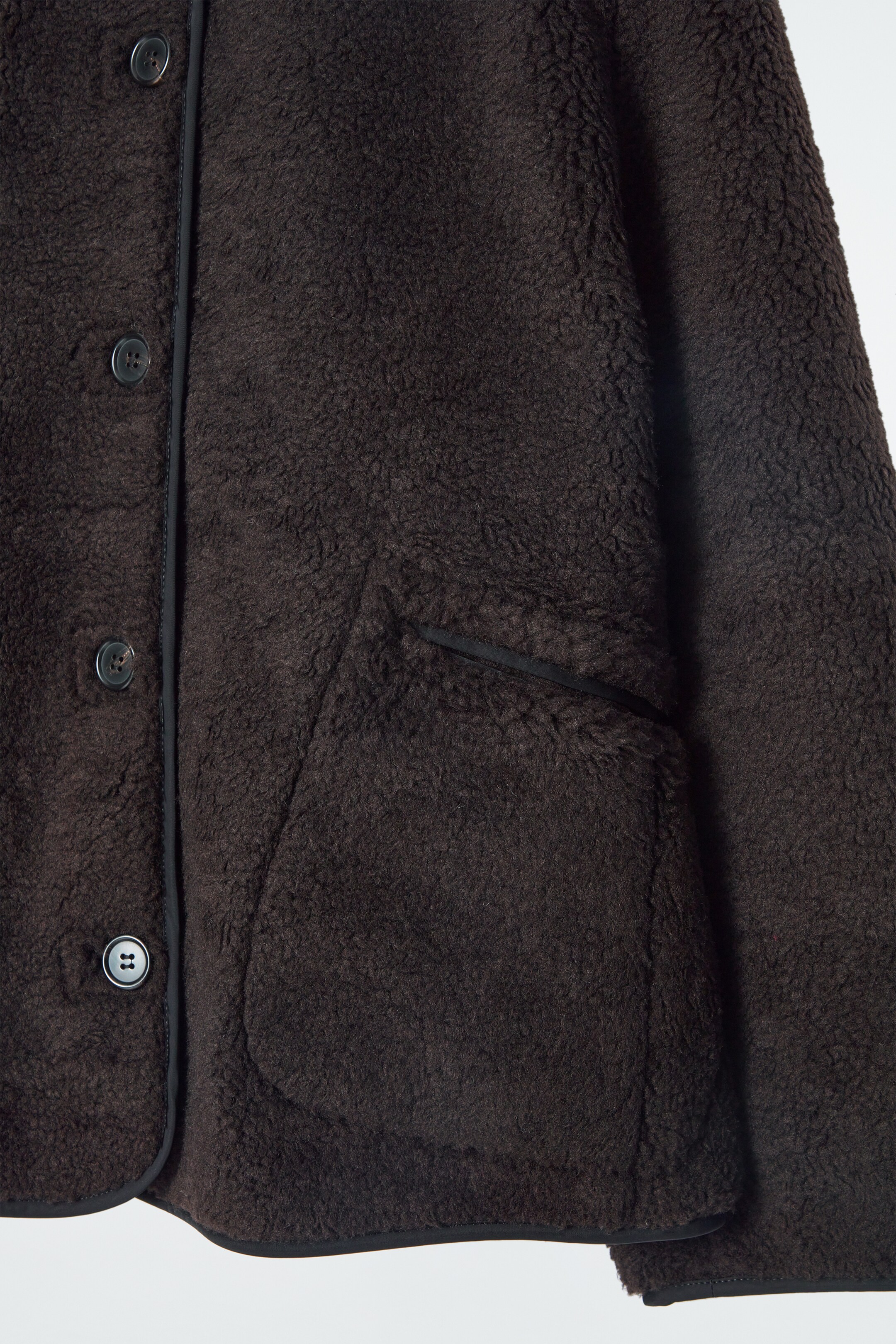 Agrandir l'image: VESTE TEDDY À COL - BRUN FONCÉ - FEMME | H&M CH 2
