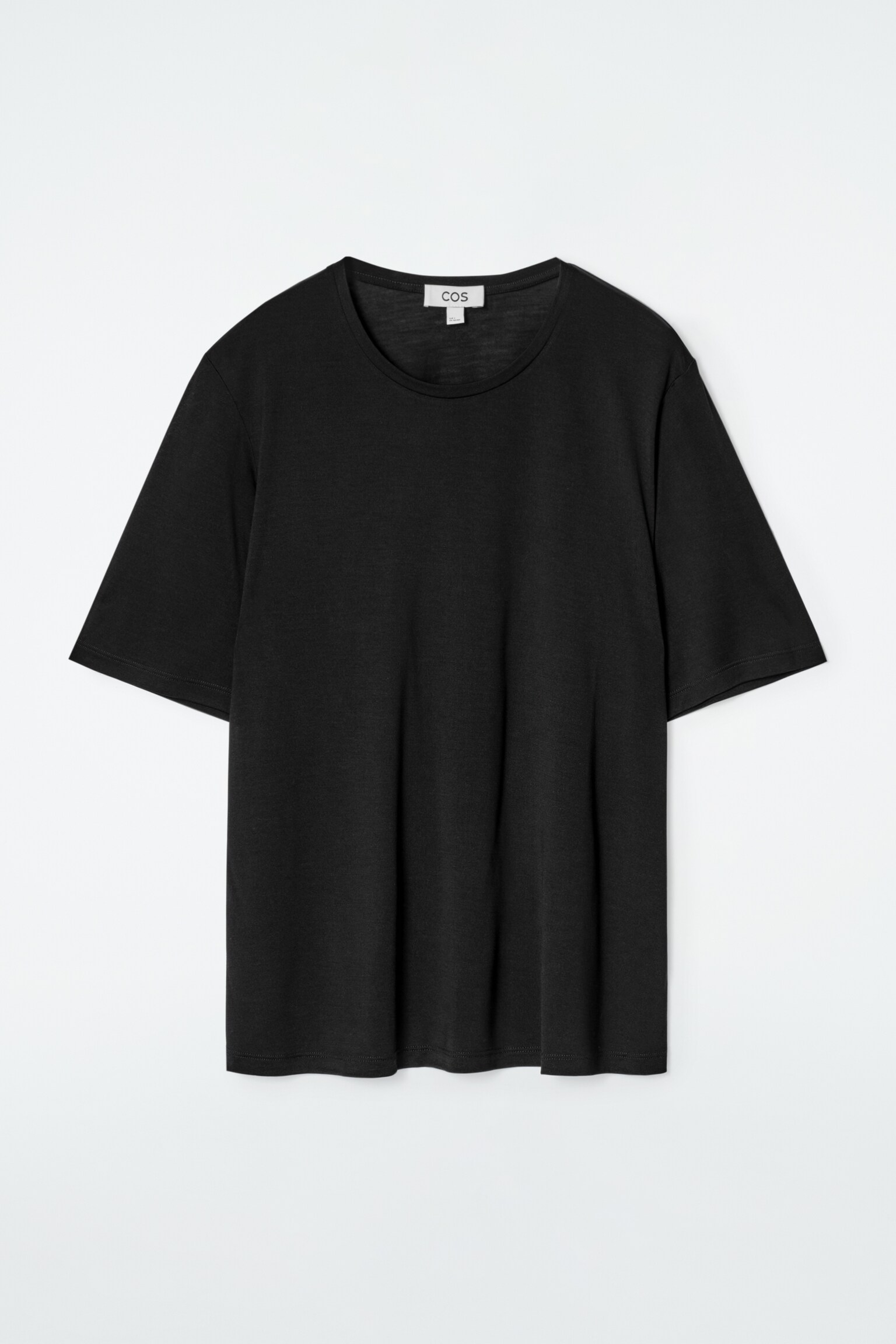 T-SHIRT EN SOIE - NOIR/IVOIRE - 2
