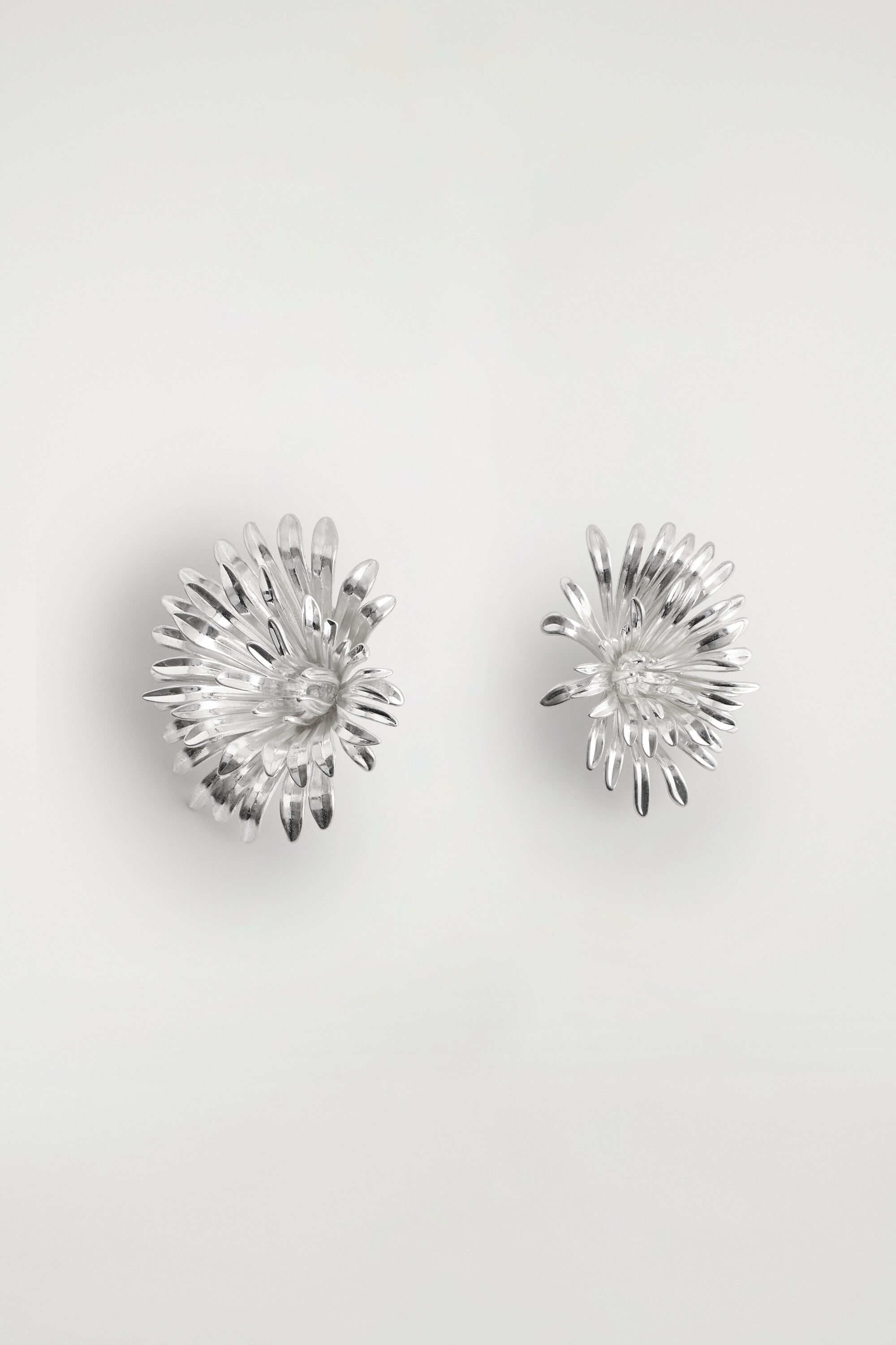 Asymmetric Abstract Floral Earrings