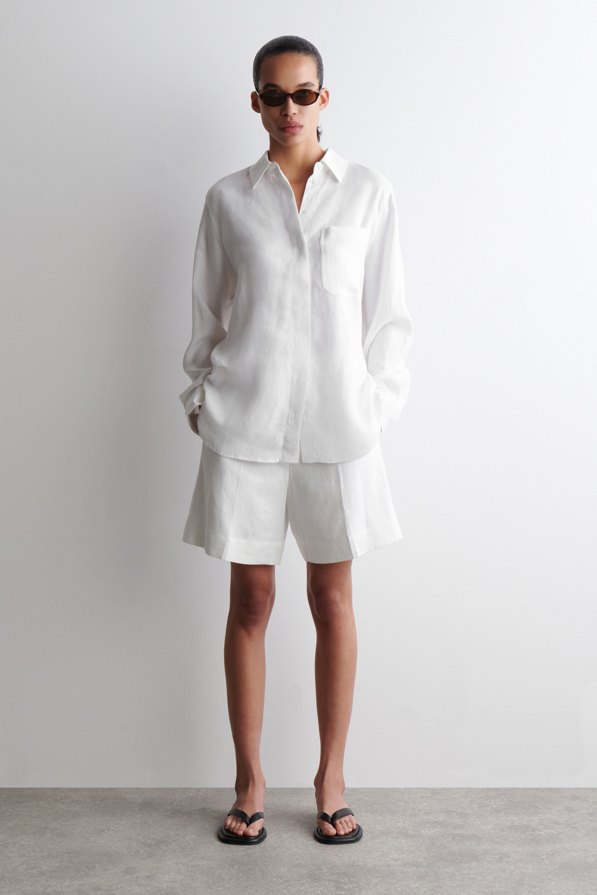 シャツ HUECLOSET H Linen Overfit Shirt 25KERO415 135_feb0ba8fcd_a22f4a9d87c88ab