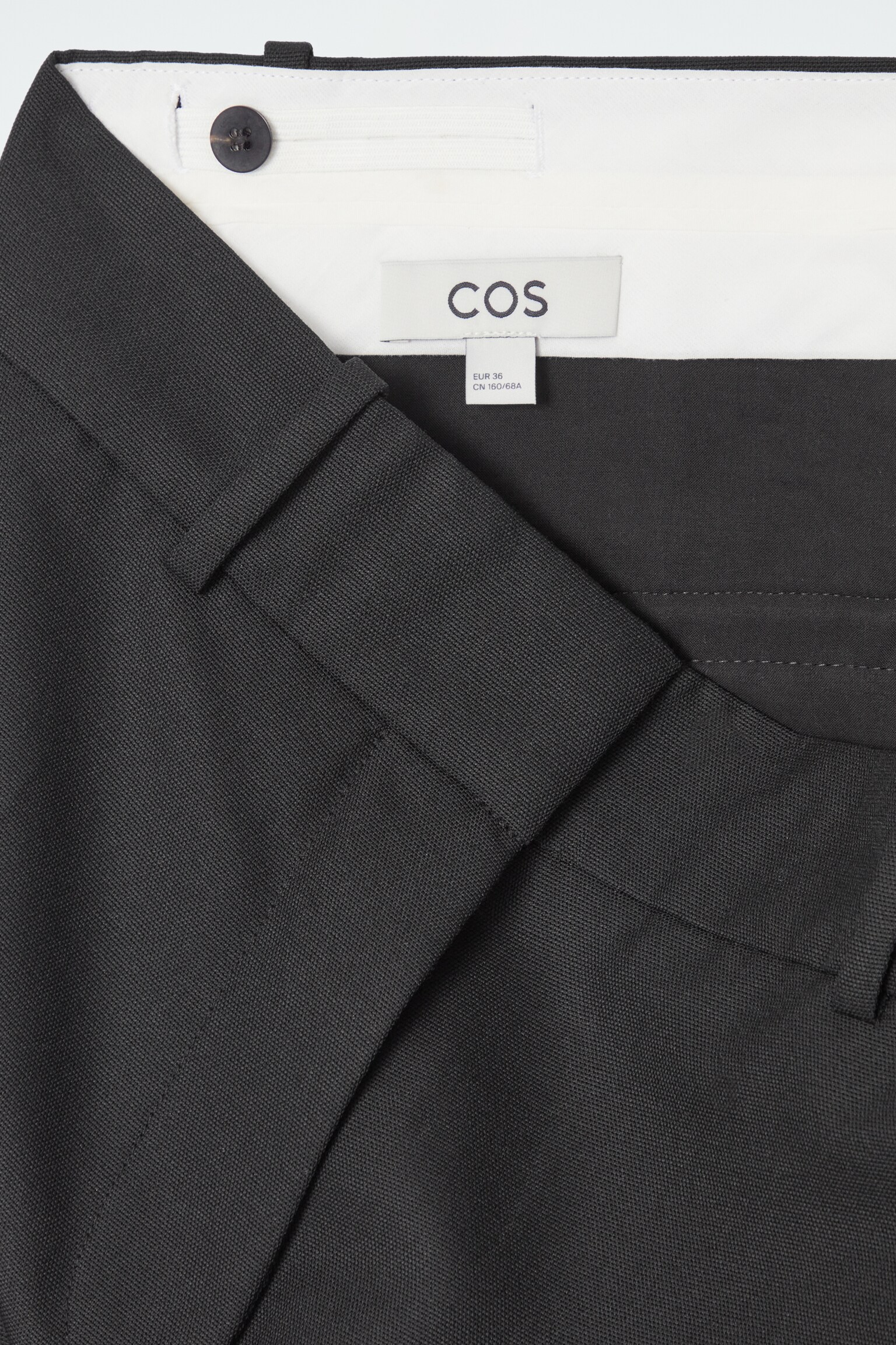 BERMUDA EN SERGÉ DE LAINE MÉLANGÉE - NOIR/BEIGE - 2