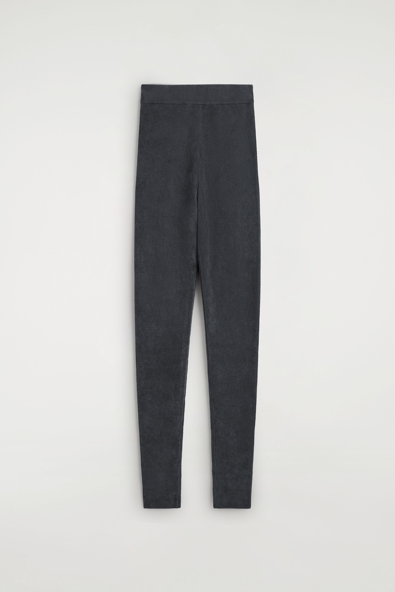 CHENILLE-KNIT LEGGINGS — STEEL