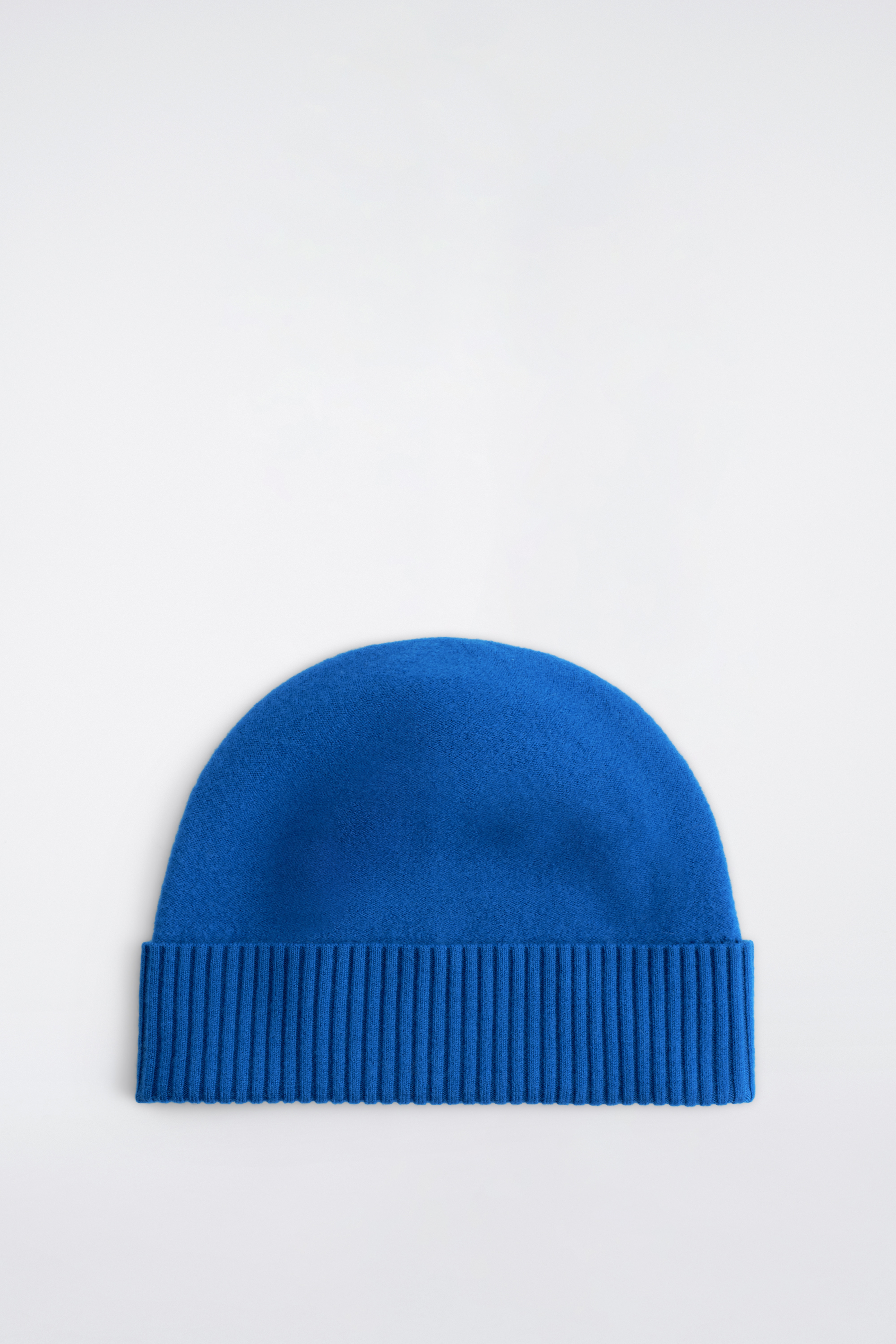 GORRO BEANIE LANA HERVIDA - AZUL/GRIS MARENGO JASPEADO