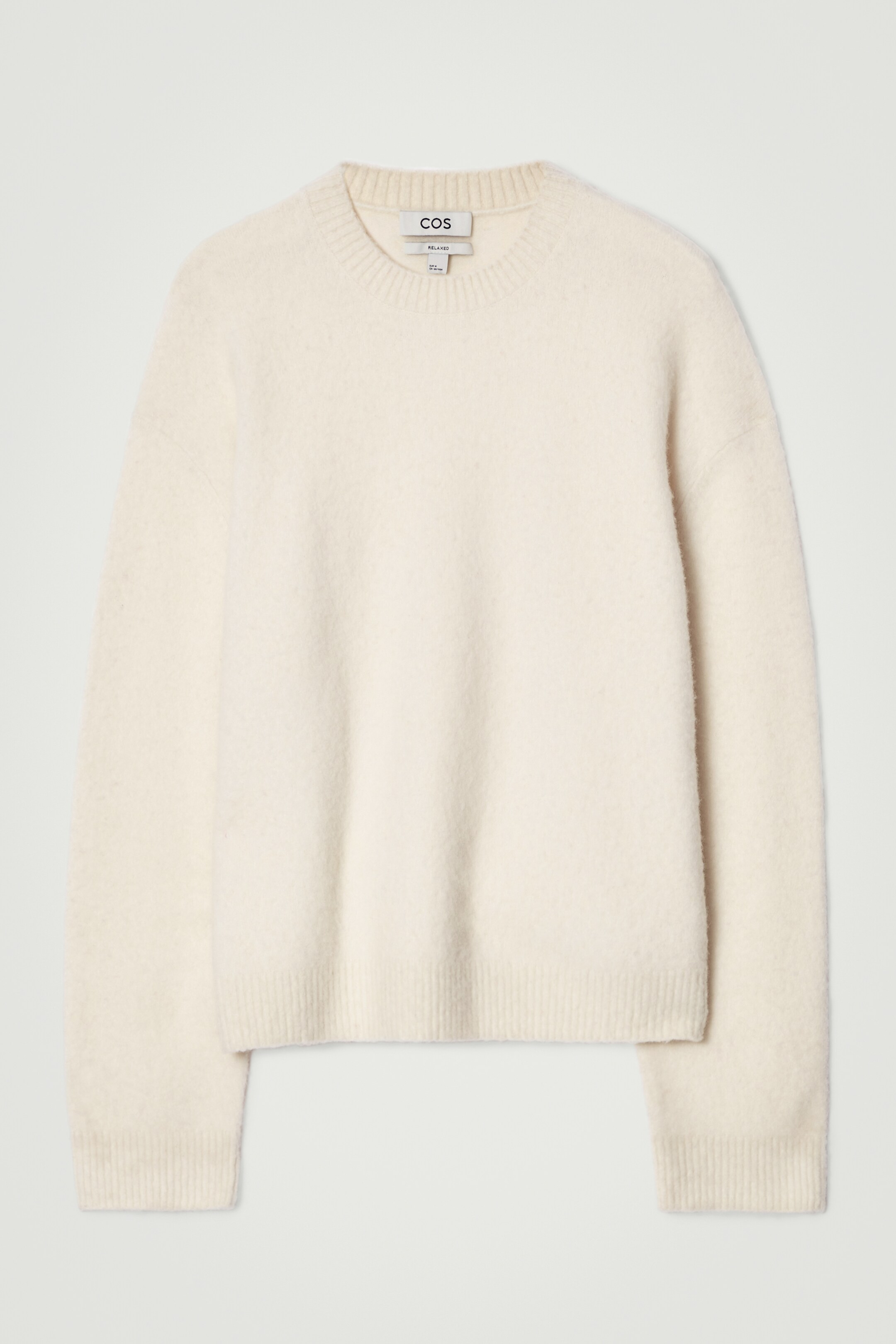 Ingrandisci l'immagine: BRUSHED-WOOL CREW-NECK JUMPER - OFF-WHITE - UOMO | H&M CH 1