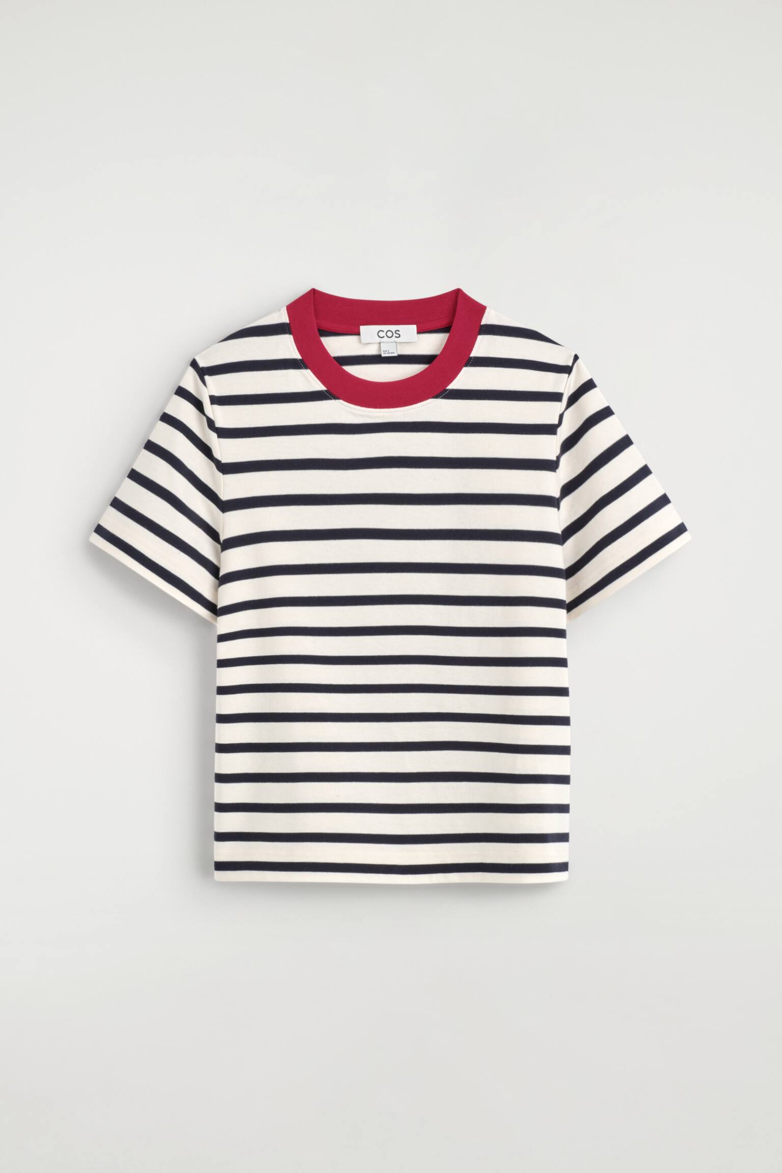 חולצת טי-שירט ללא תיפורים - BLACK / WHITE / RED / STRIPED/לבן/ירוק כהה/שחור/YELLOW/אפור כהה מלאנז'/חום כהה/כחול כהה - 1