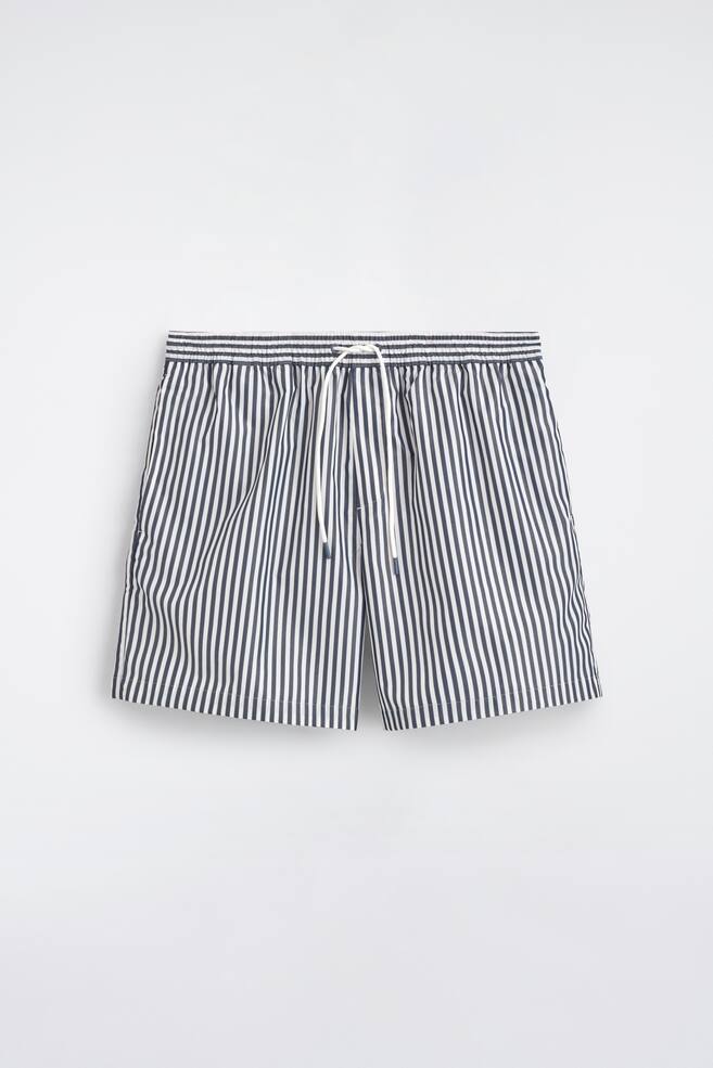 GESTREIFTE BADESHORTS - BLAU/WEISS/GESTREIFT - 1