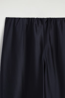 SATIN WIDE-LEG PANTS — NAVY 6