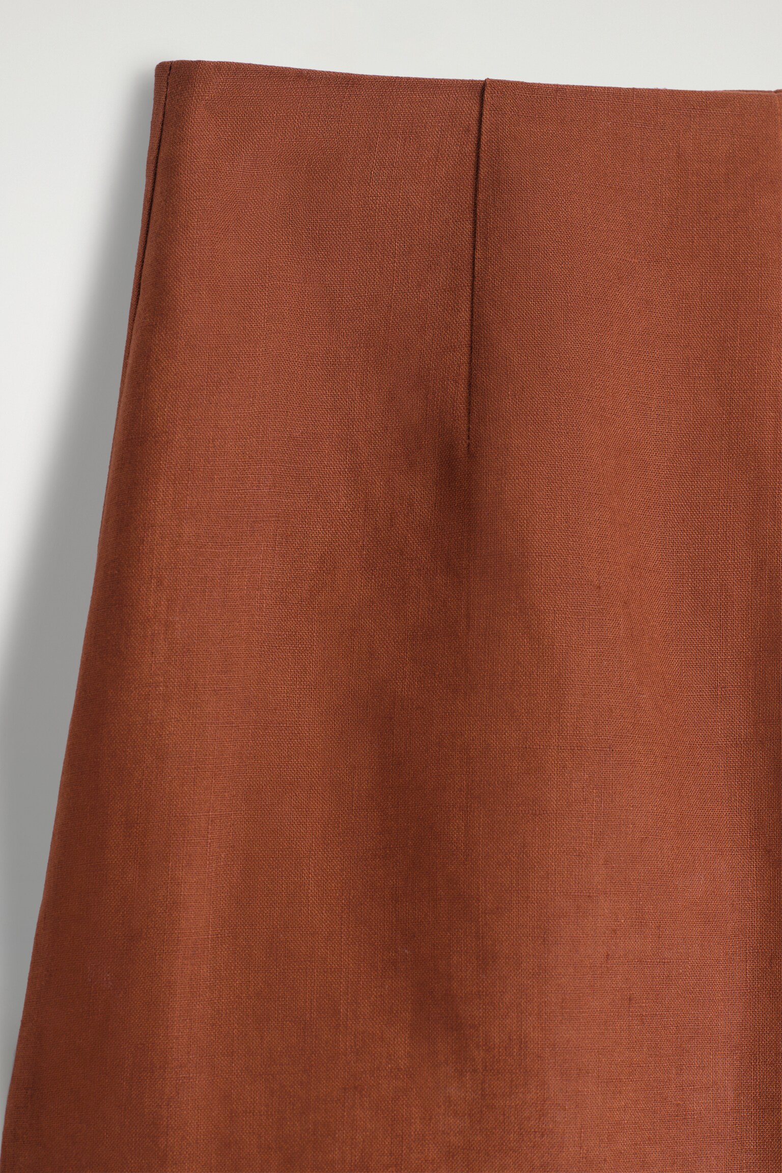 PANTALÓN ANCHO CROP DE LINO - ROJO OSCURO - 4
