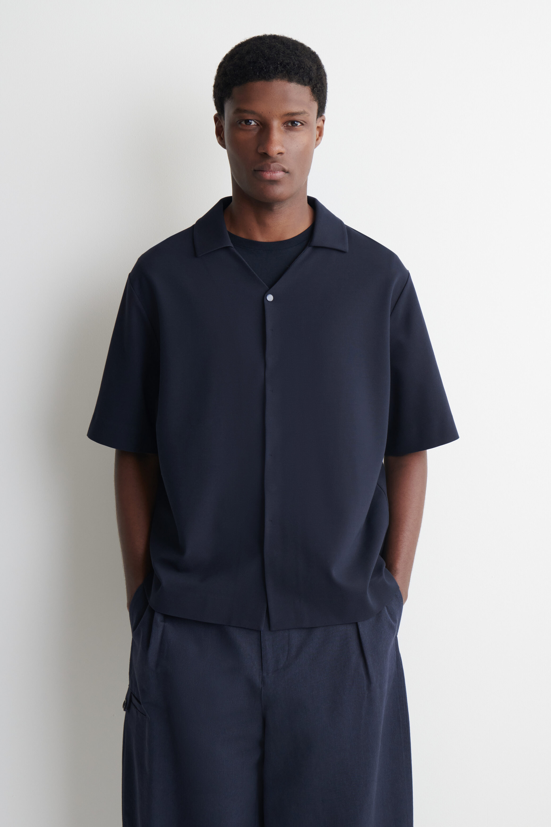 everyone milano rib knit (NAVY) XL 上下 The Cozy Rib Tee | Navy – Everlane