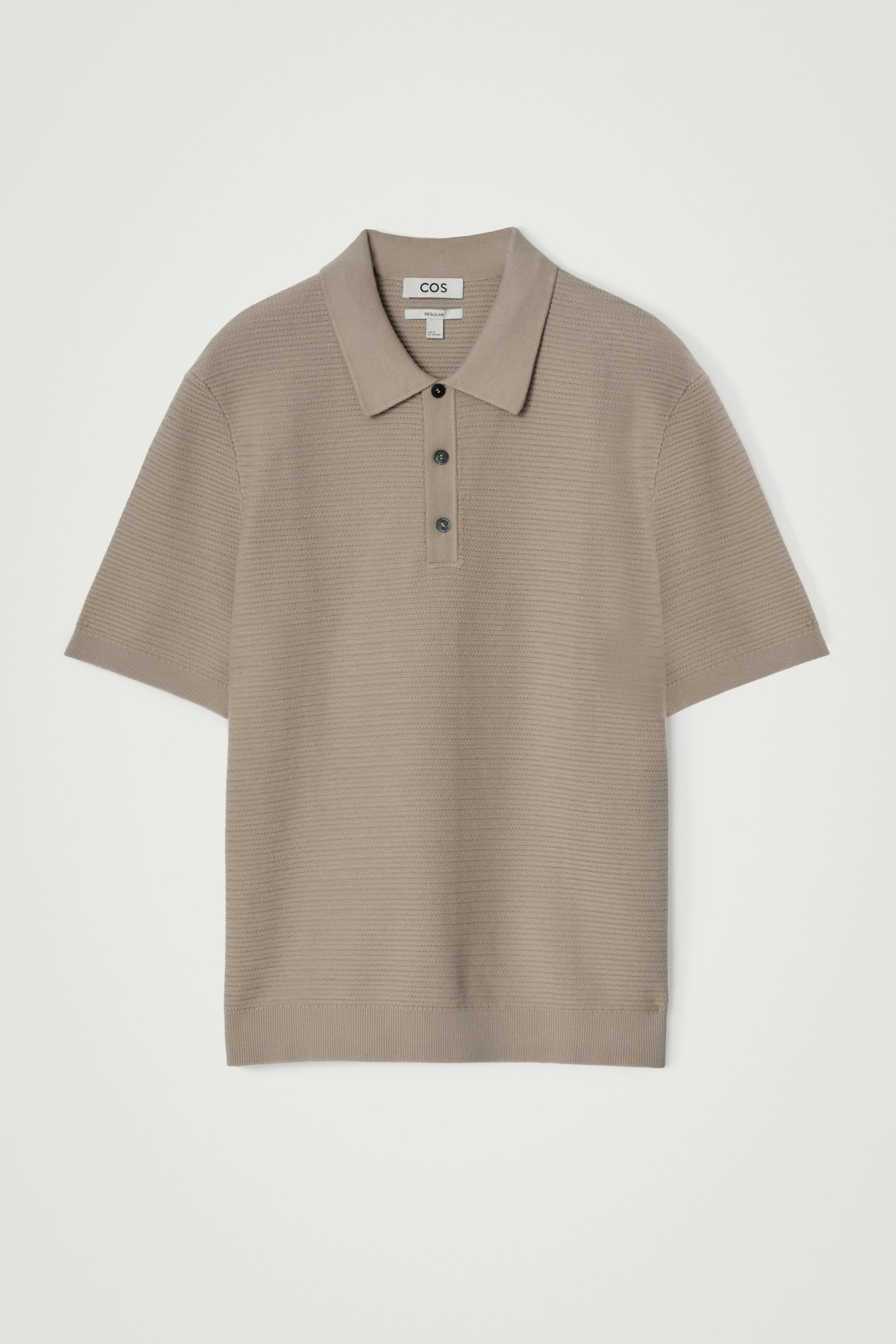 View larger image: TEXTURED KNITTED COTTON POLO SHIRT - MOLE - Men | H&M GB 6