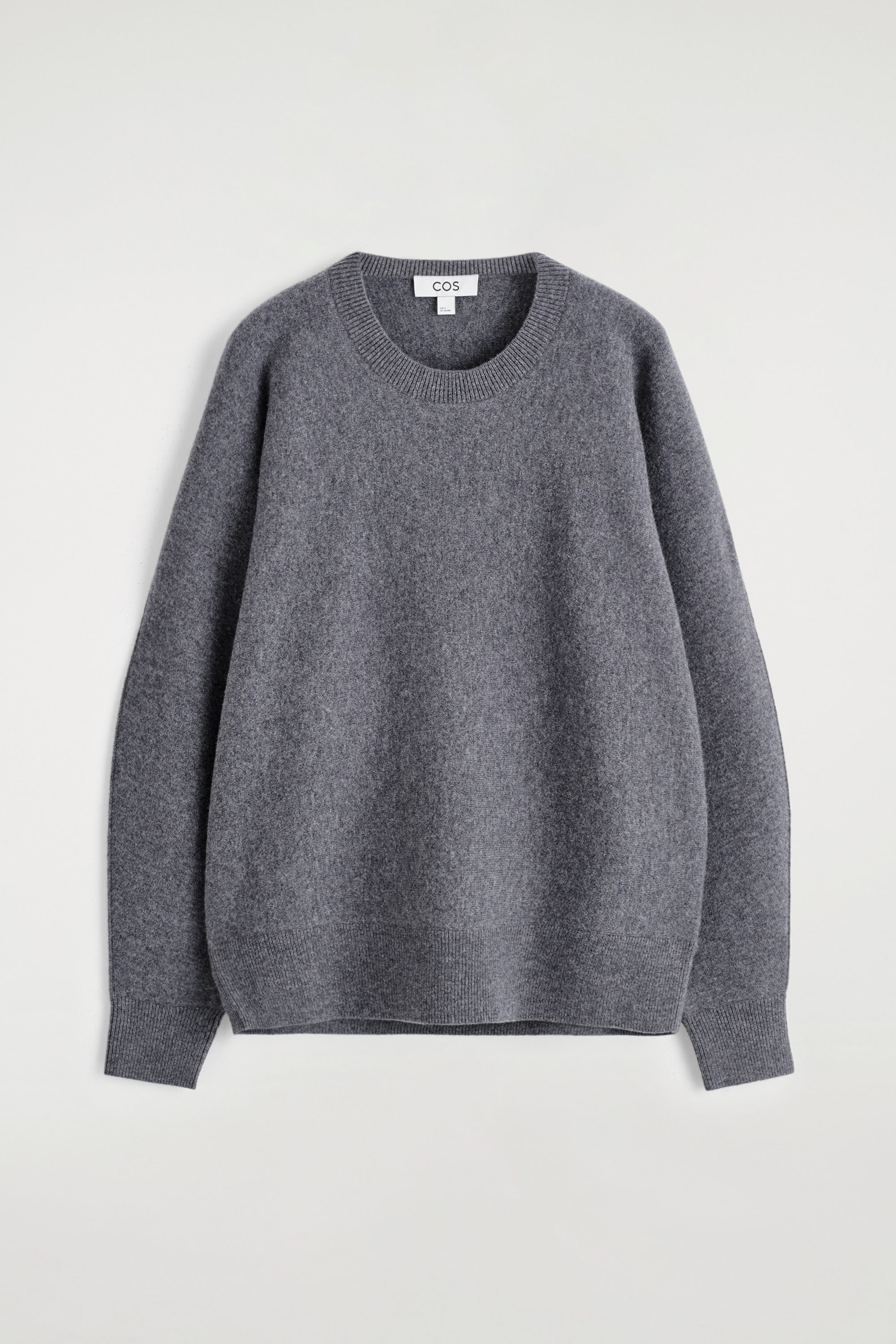 ROUNDED DOUBLE-FACED WOOL SWEATER