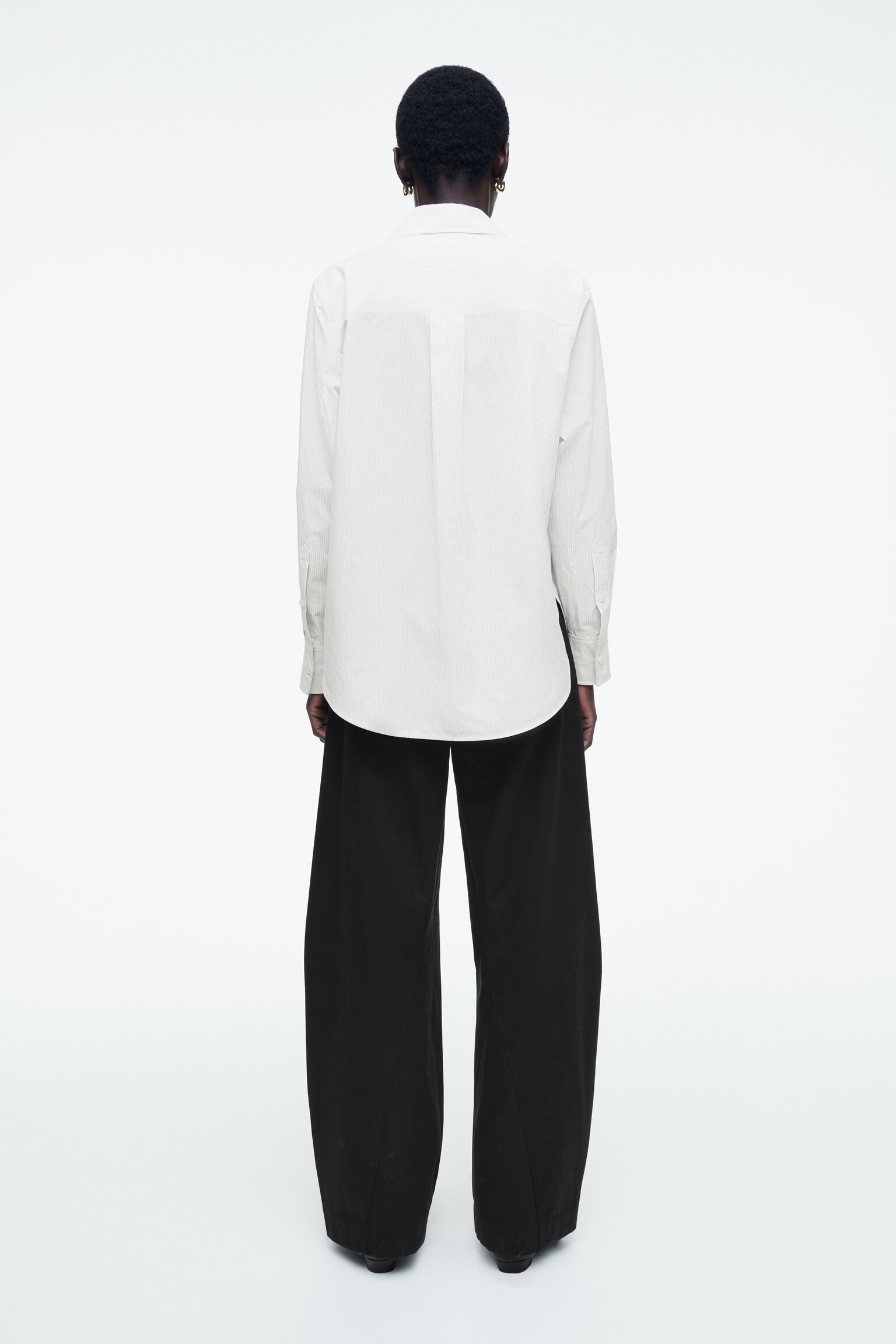 CHEMISE HABILLÉE EN COTON PIMA - IVOIRE / RAYURES/BLEU / RAYÉ/BLANC - 4