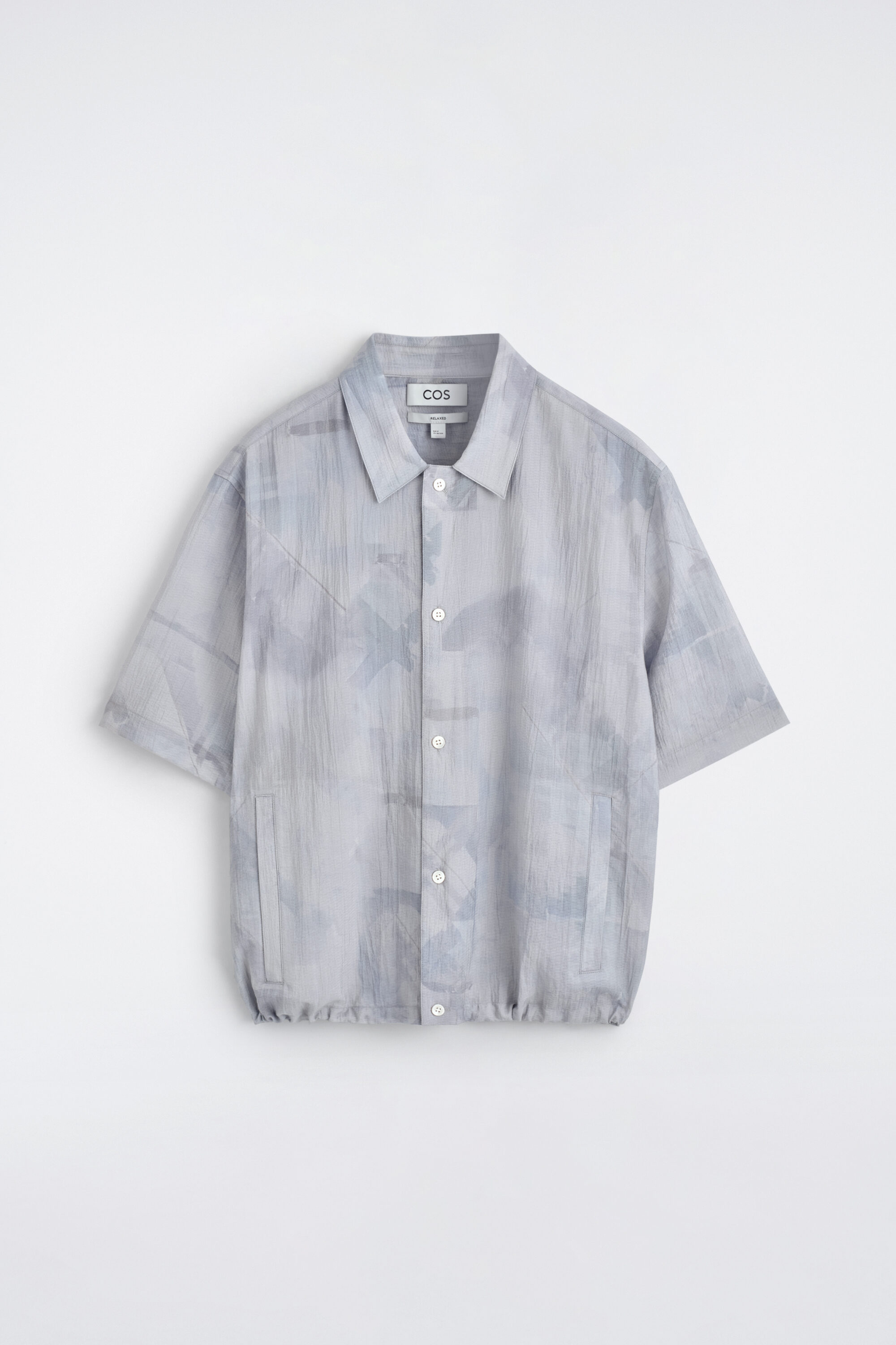 TEXTURED DRAWSTRING-HEM SHIRT - thumbnail 6