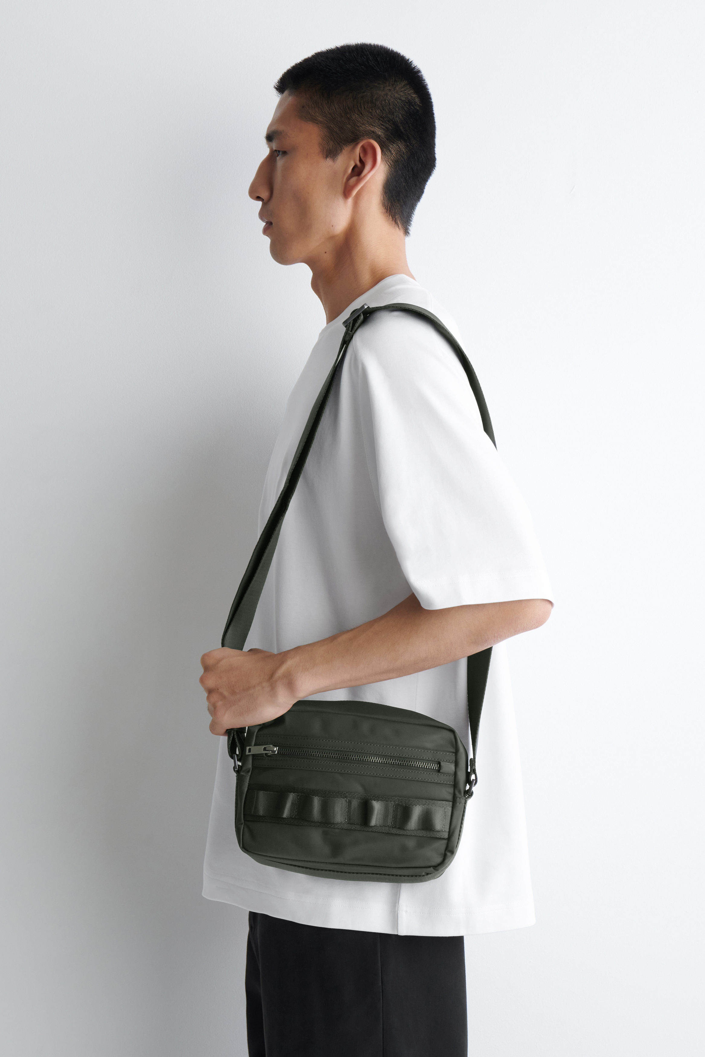 【oan】Rib Nylon Cross Bag M1 | CROSSBODY BAG BLACK – SEALSON