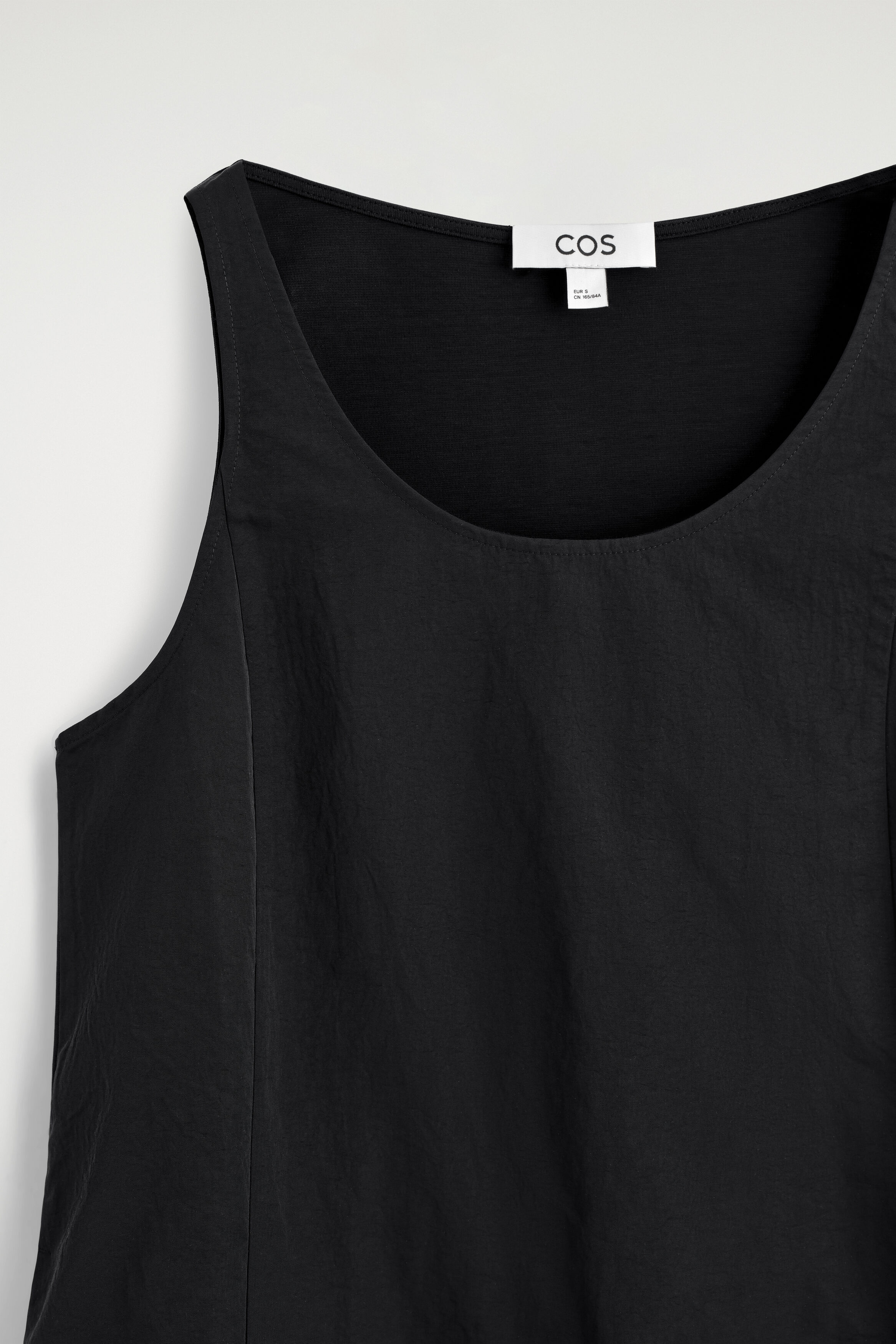 JERSEY-PANELED NYLON MINI DRESS - BLACK | COS US