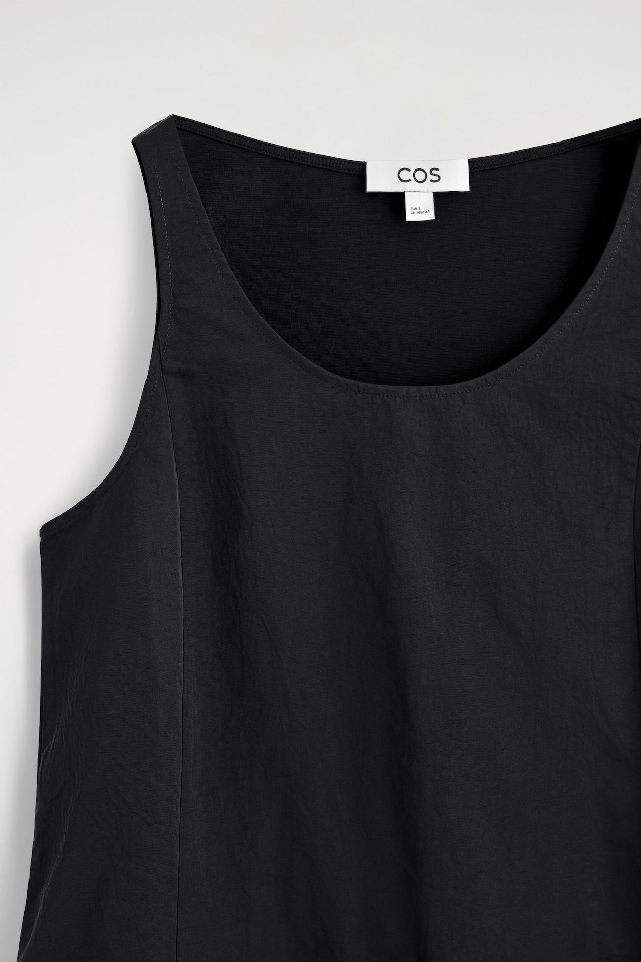 cos panelled jersey dress COS Jersey-panelled Nylon Mini Dress