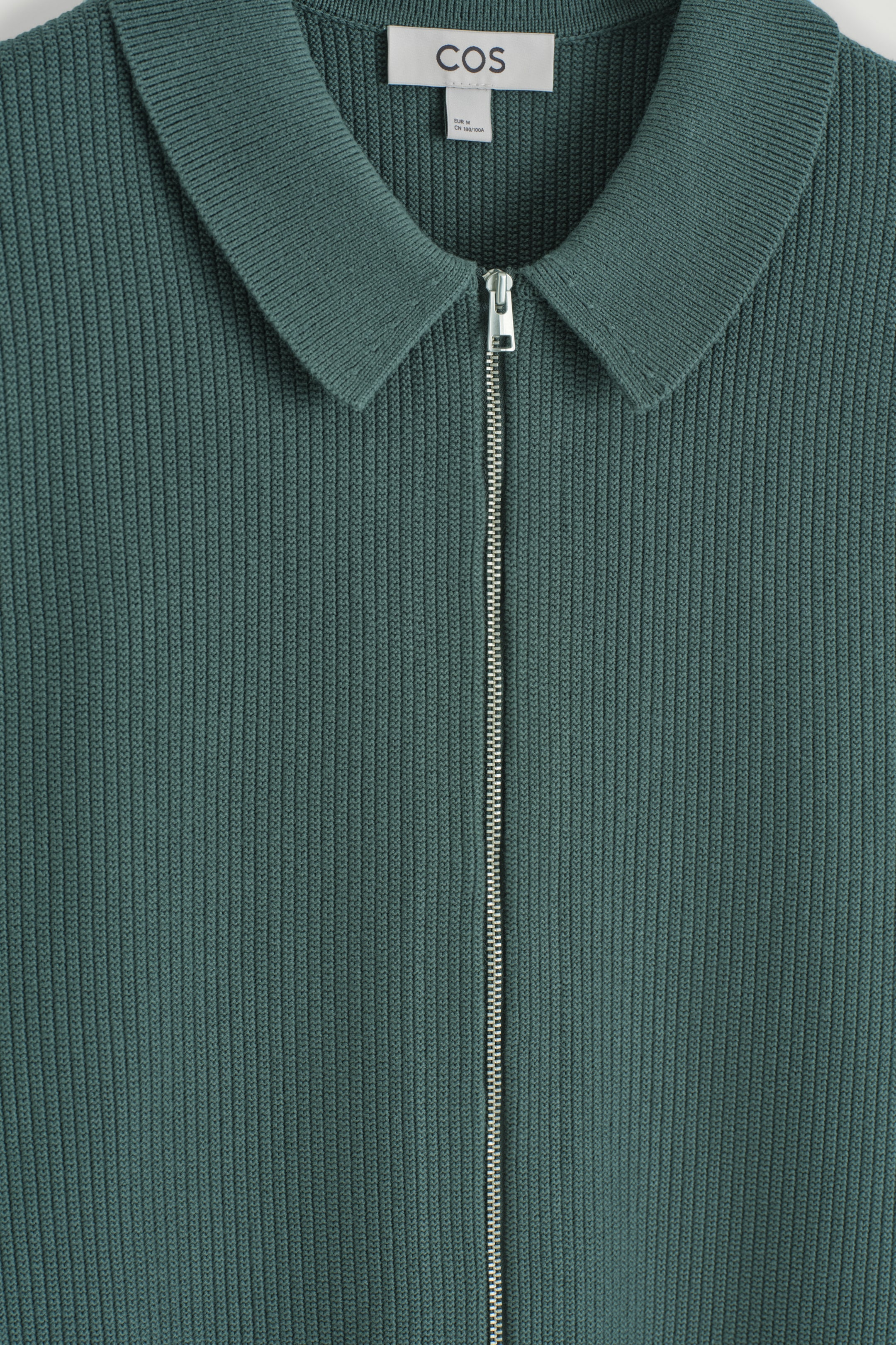 Visualizza immagine più grande: CAMICIA IN COTONE A NIDO D'APE CON CERNIERA - VERDE PINO - UOMO | H&M IT 7