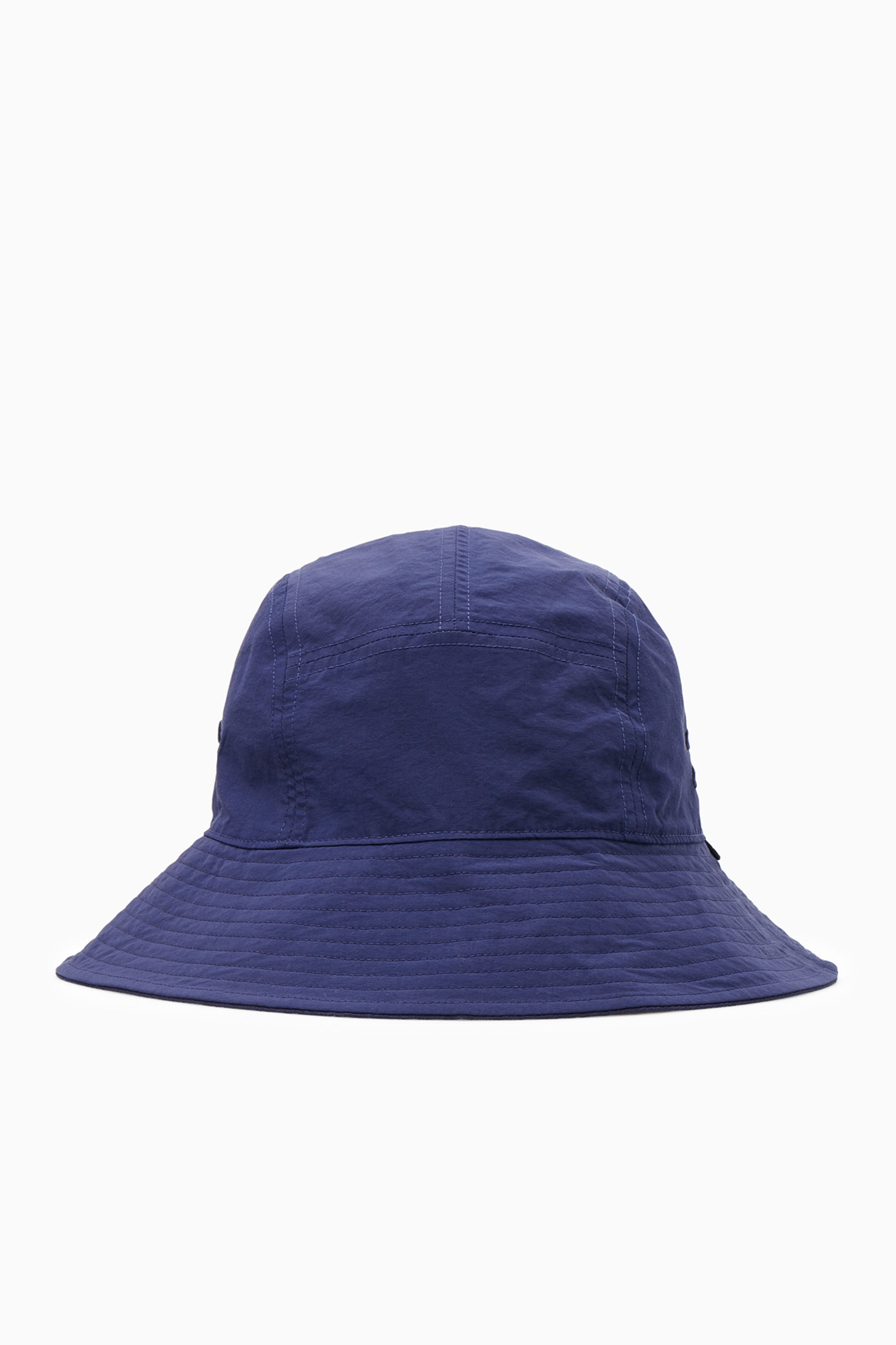 REVERSIBLE WIDE-BRIM BUCKET HAT - NAVY | COS