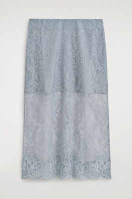 LACE MIDI SKIRT — LIGHT BLUE 8