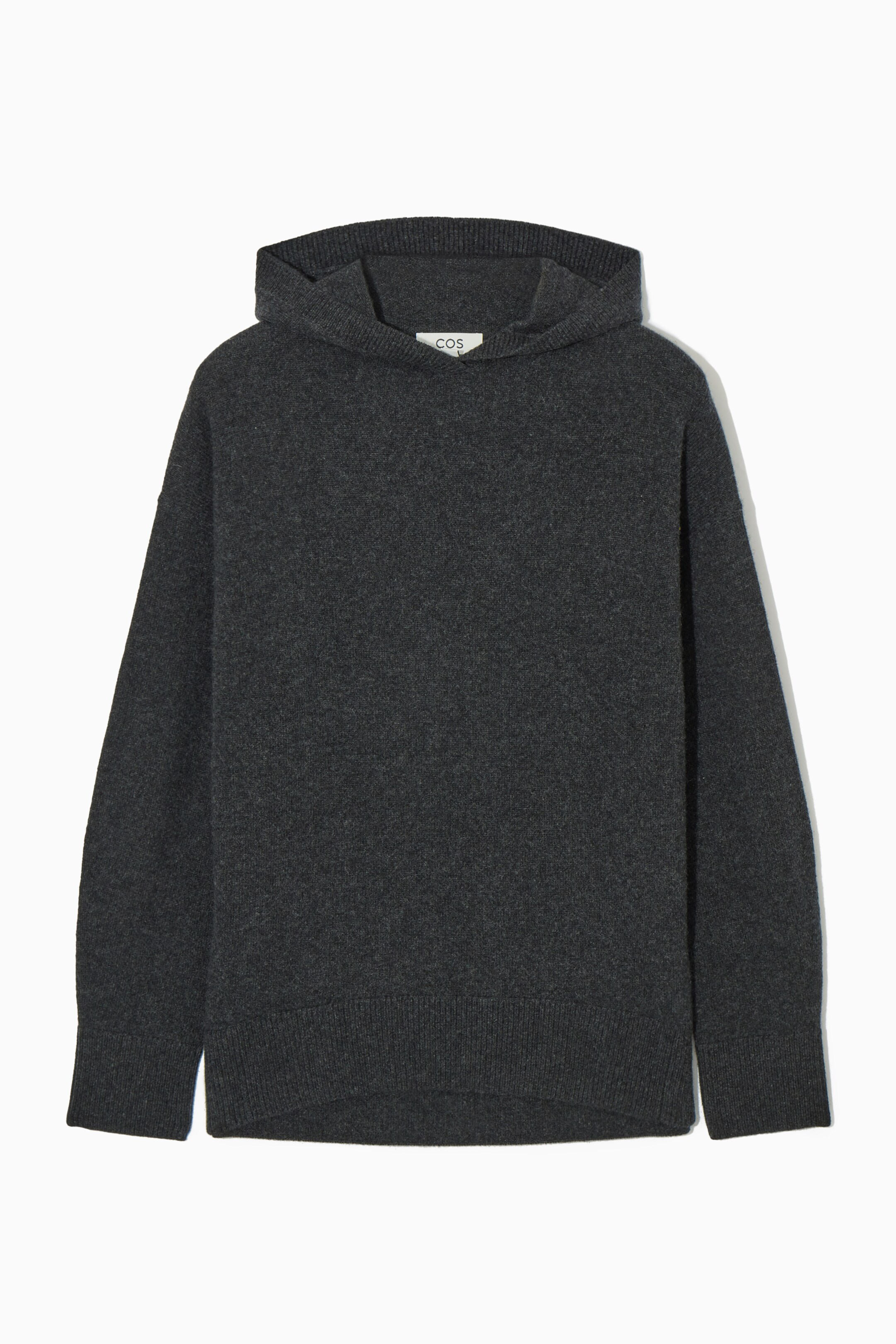 View larger image: PURE CASHMERE HOODIE - DARK-GREY MÉLANGE - Ladies | H&M GB 1