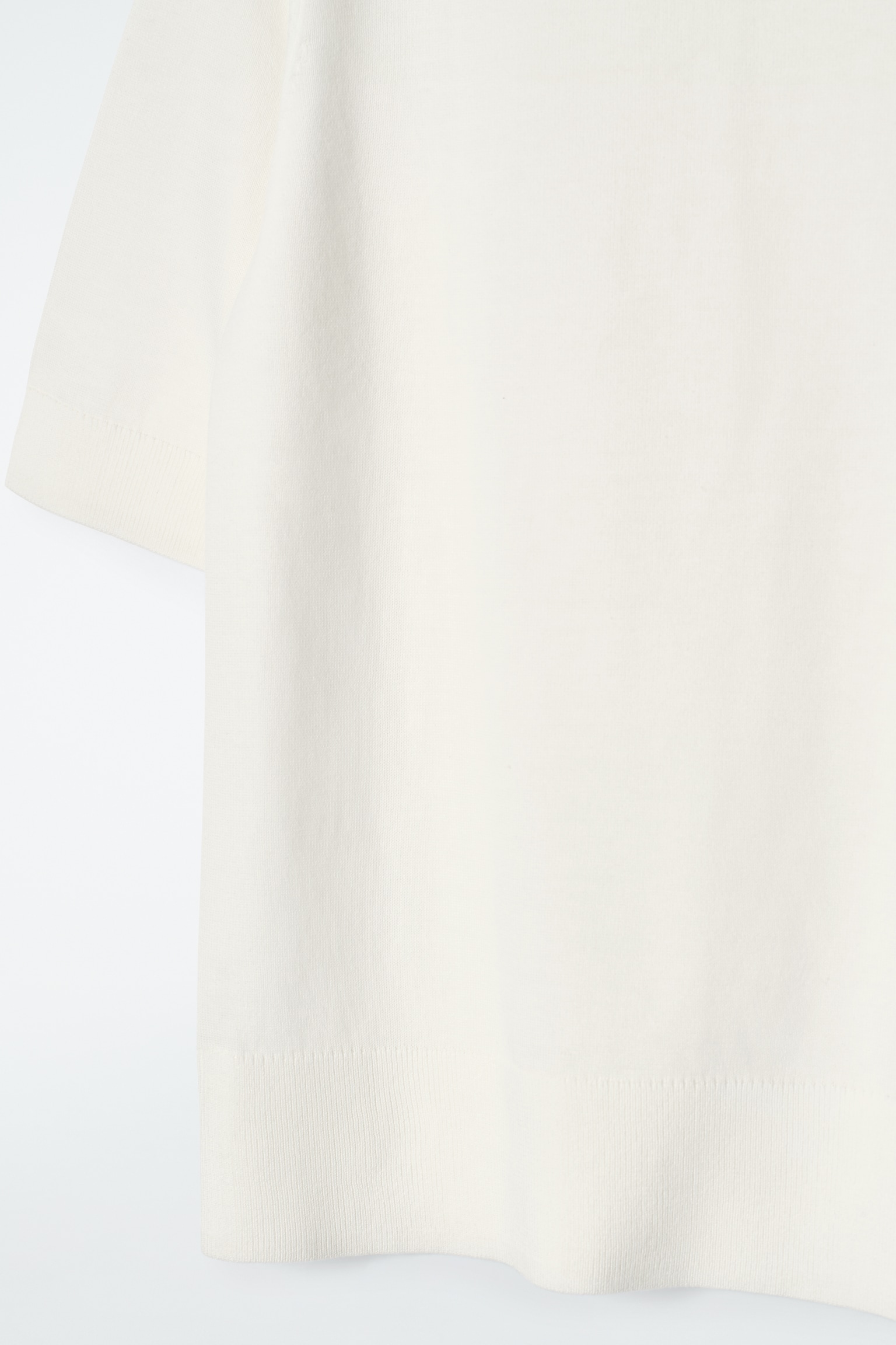 REGULAR KNITTED T-SHIRT - OFF-WHITE/OFF-WHITE / STRIPED/RED - 5
