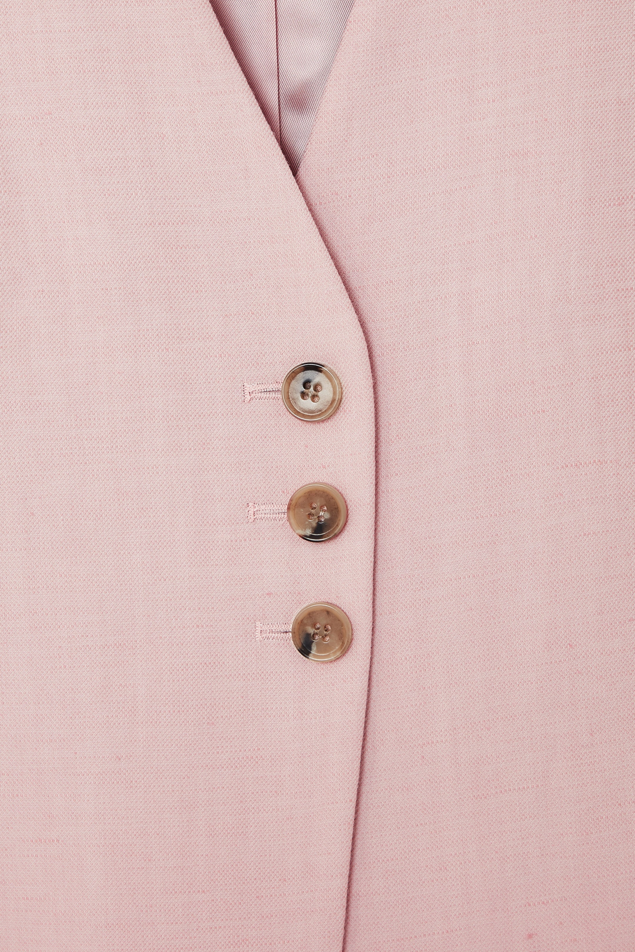 LONGLINE LINEN-BLEND WAISTCOAT