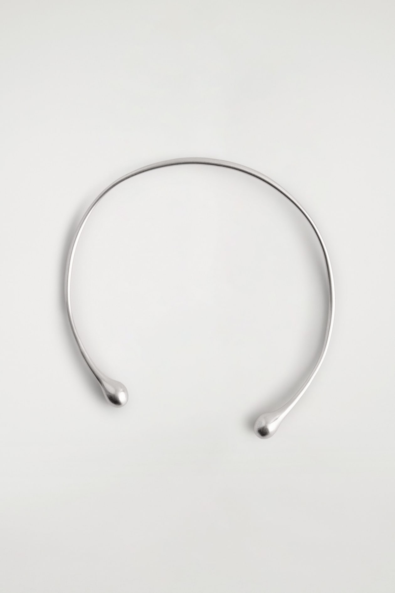 TEARDROP CUFF NECKLACE — SILVER