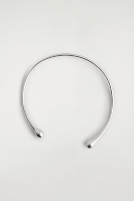 TEARDROP CUFF NECKLACE — SILVER 3