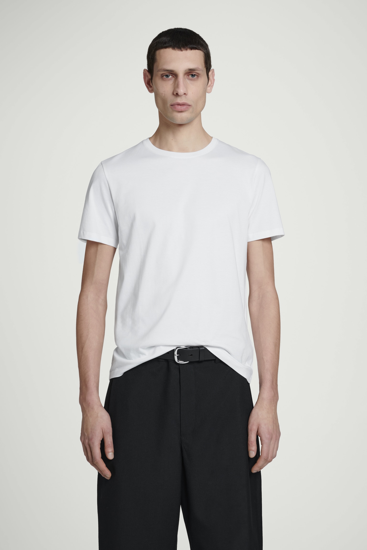 T-SHIRT REGULAR EN COTON - Blanc/Vert foncé/BLEU MARINE/Noir/GRIS CHINÉ/BLEU - 1