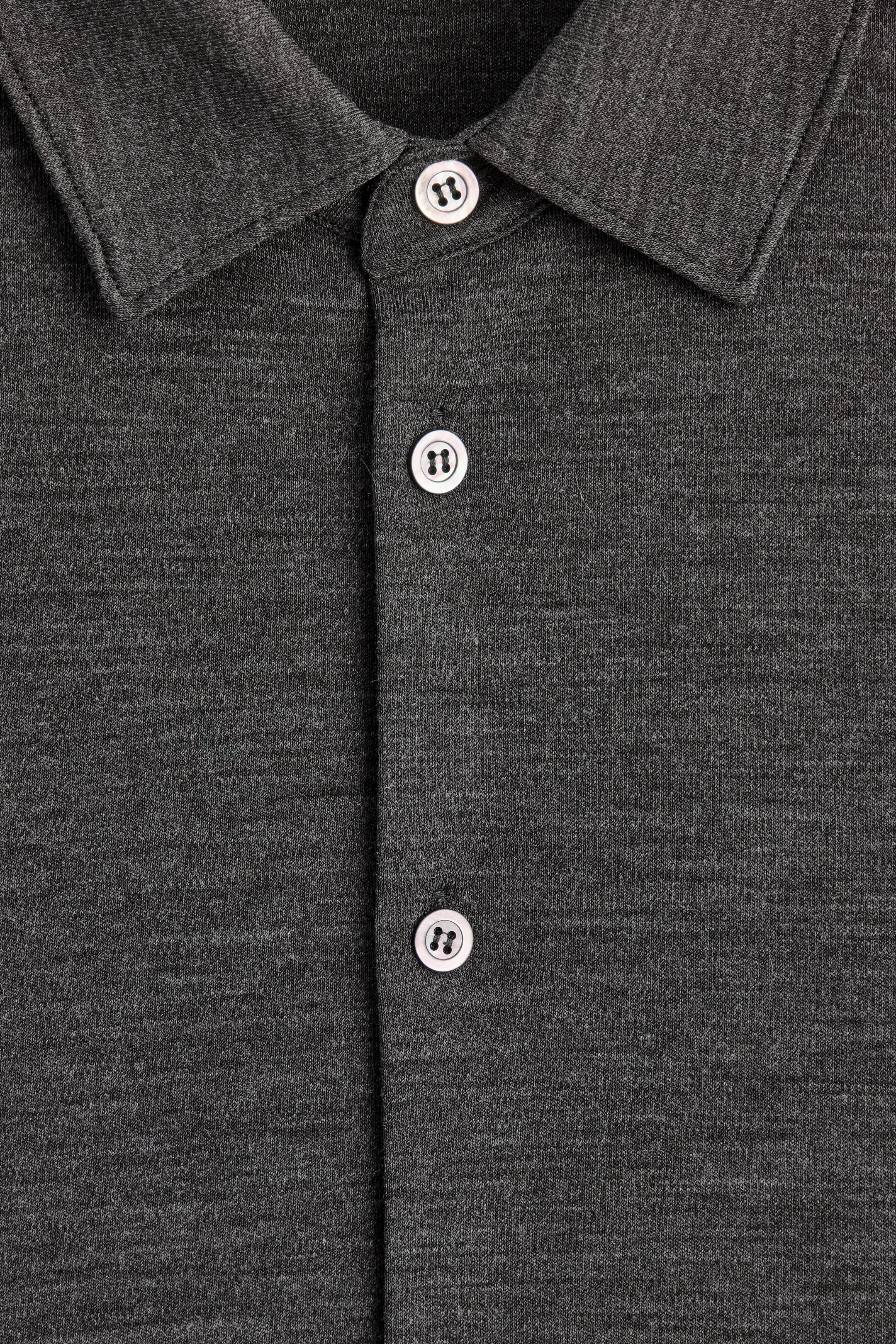 View larger image: WOOL-BLEND JERSEY SHIRT - DARK-GREY MÉLANGE - Men | H&M GB 7