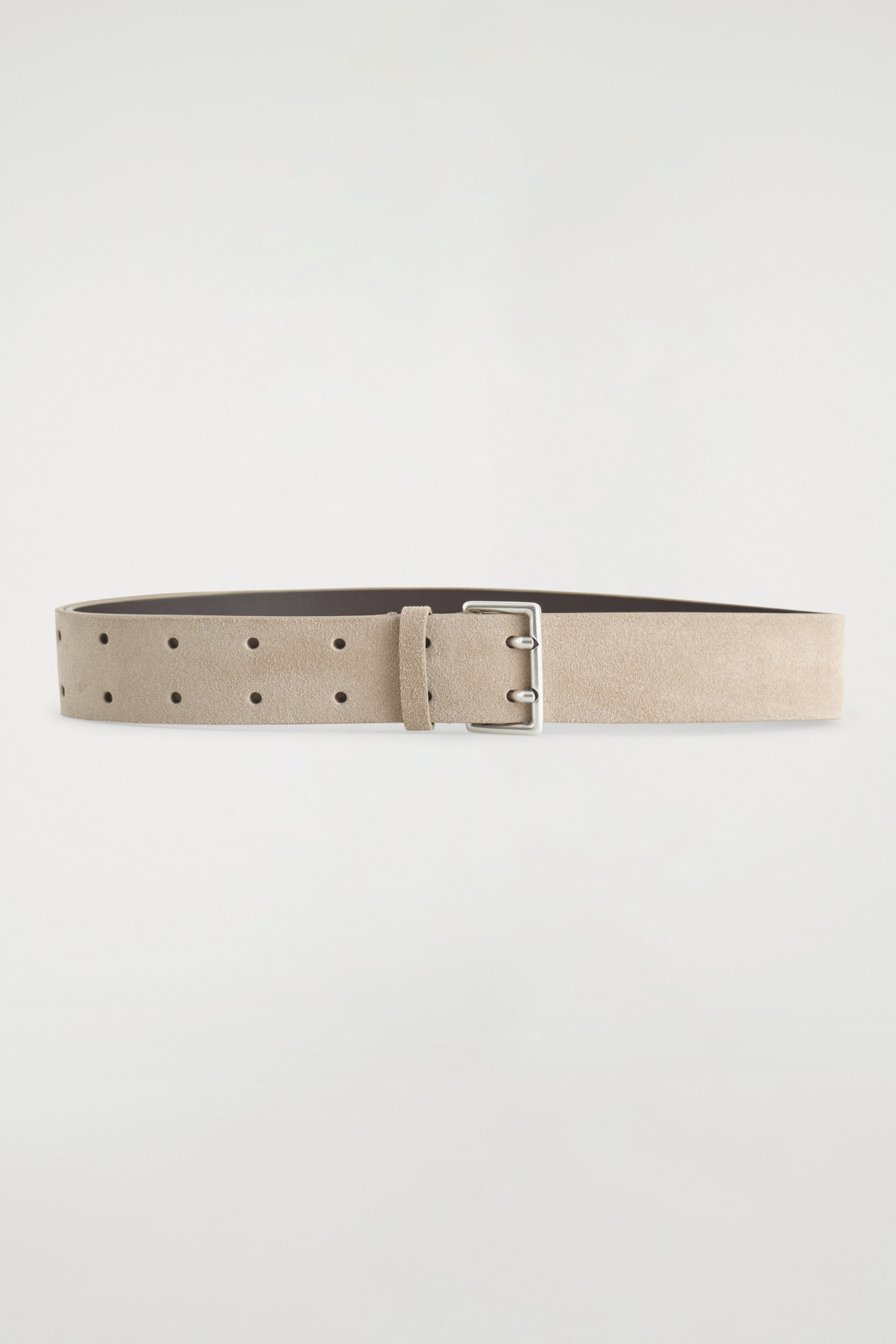 DOUBLE-PRONG SUEDE BELT - CAPPUCCINO | COS
