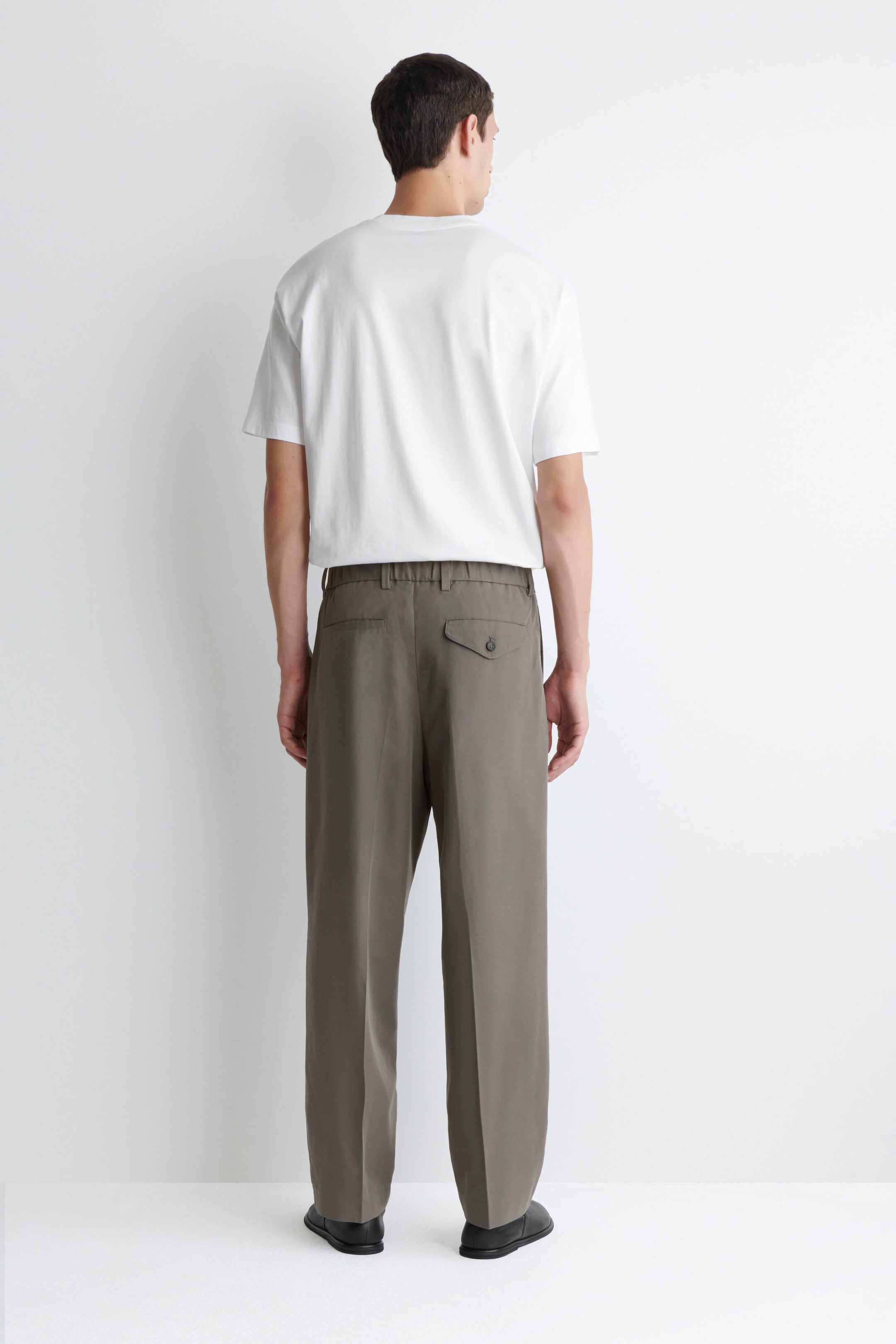 STRAIGHT-LEG COTTON-TWILL PANTS