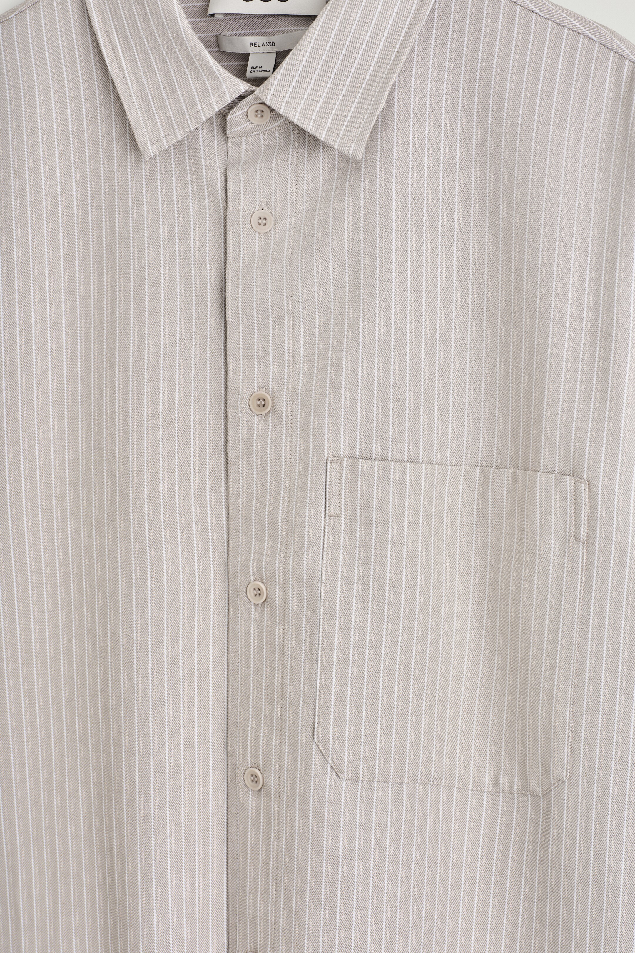 Agrandir l'image: CHEMISE DÉCONTRACTÉE EN SERGÉ - TAUPE / RAYURES - HOMME | H&M BE 7