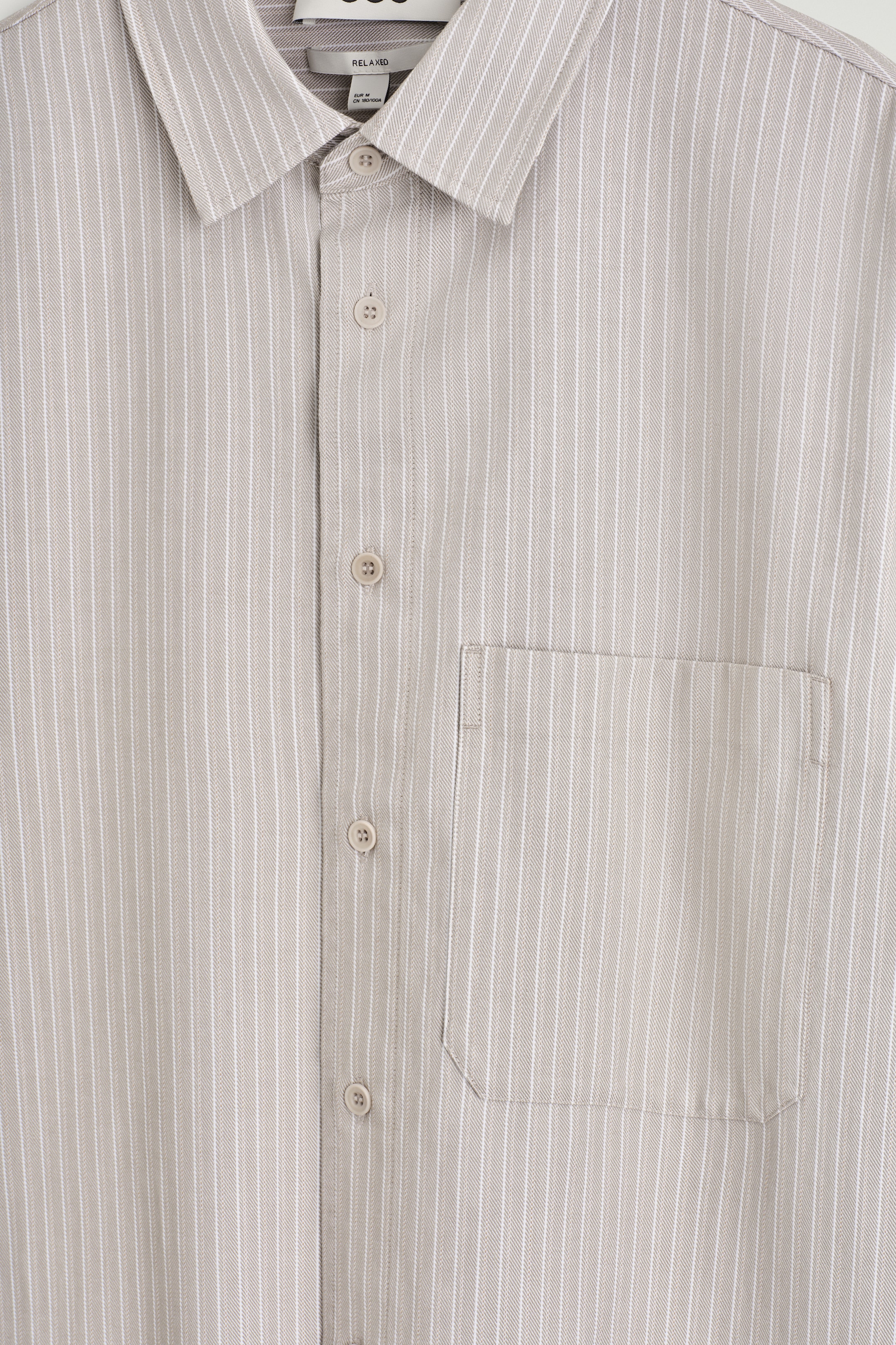 View larger image: RELAXED TWILL SHIRT - MOLE / STRIPED - Men | H&M GB 7