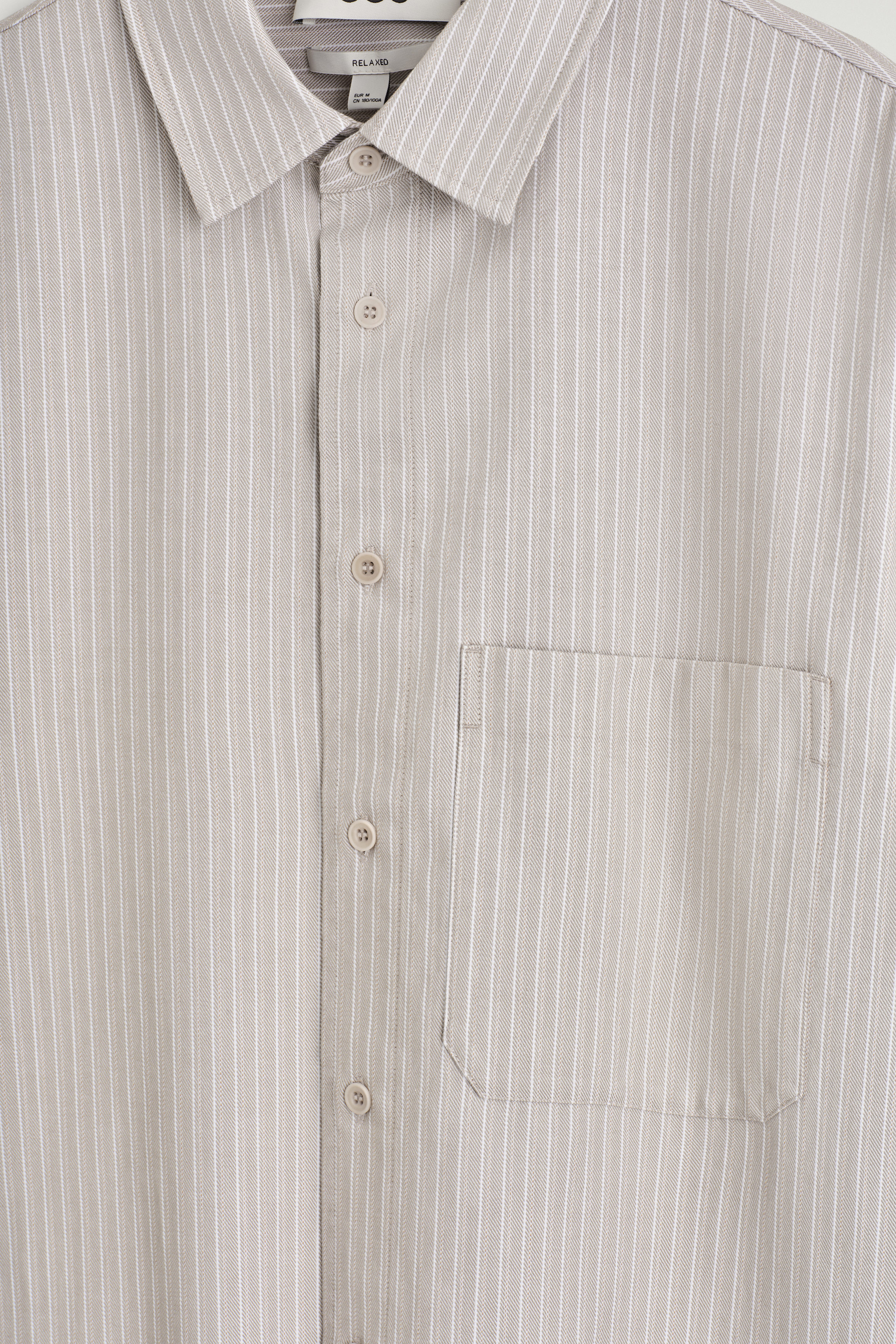 RELAXED TWILL SHIRT - MOLE / STRIPED | COS US