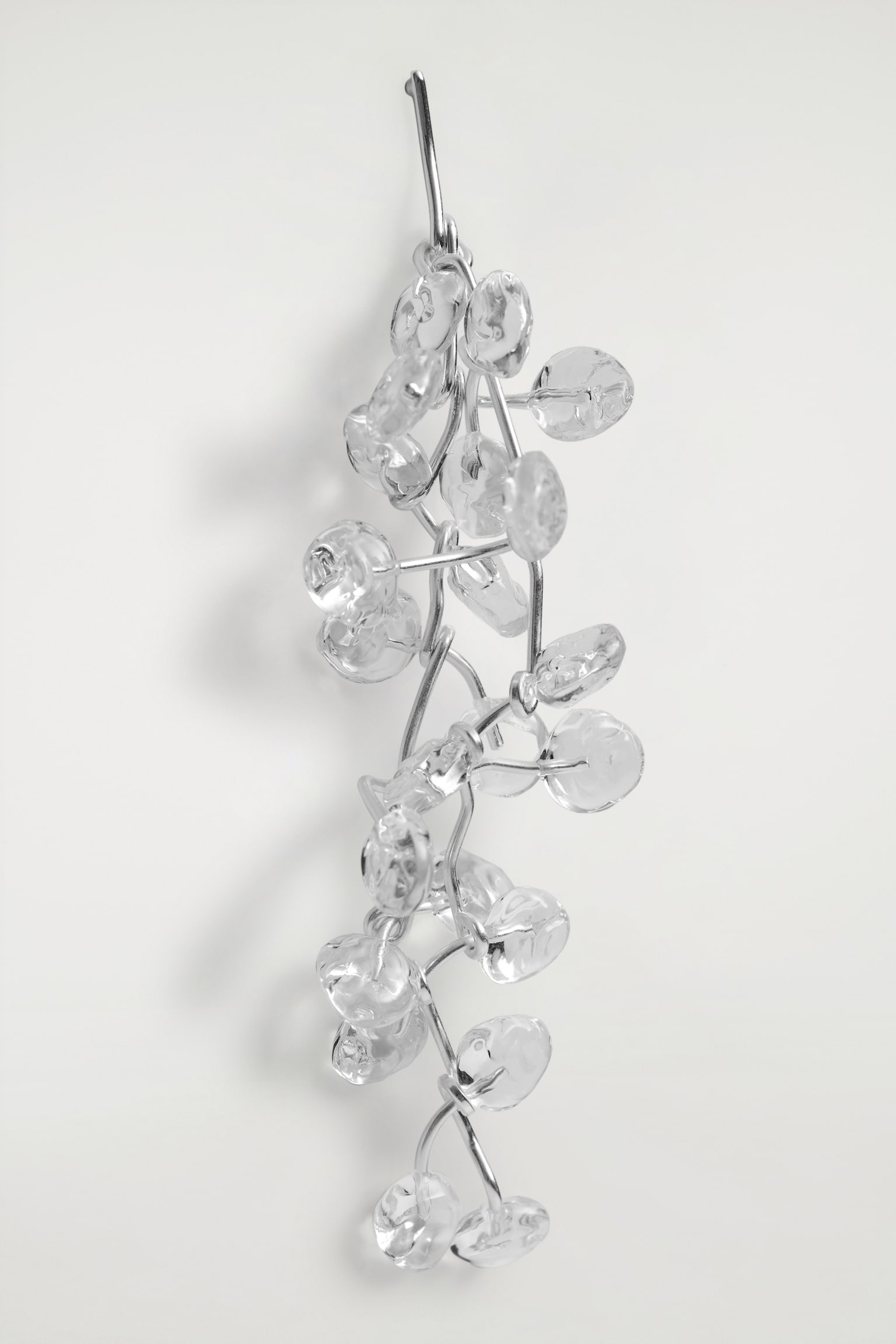 ORECCHINI A CASCATA - TRASPARENTE / ARGENTO/ARANCIONE / ARGENTO - 4