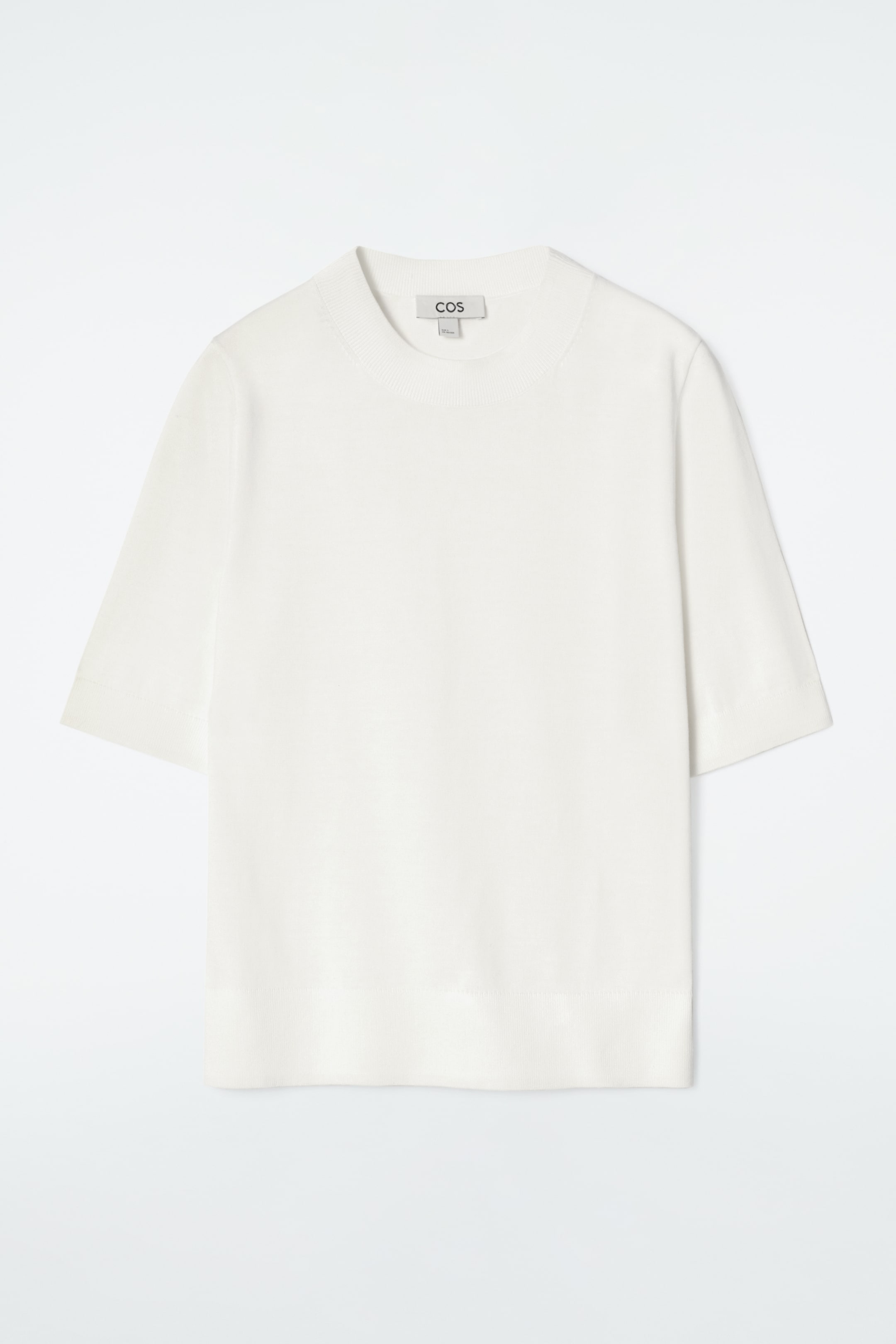 View larger image: REGULAR KNITTED T-SHIRT - OFF-WHITE - Ladies | H&M GB 6