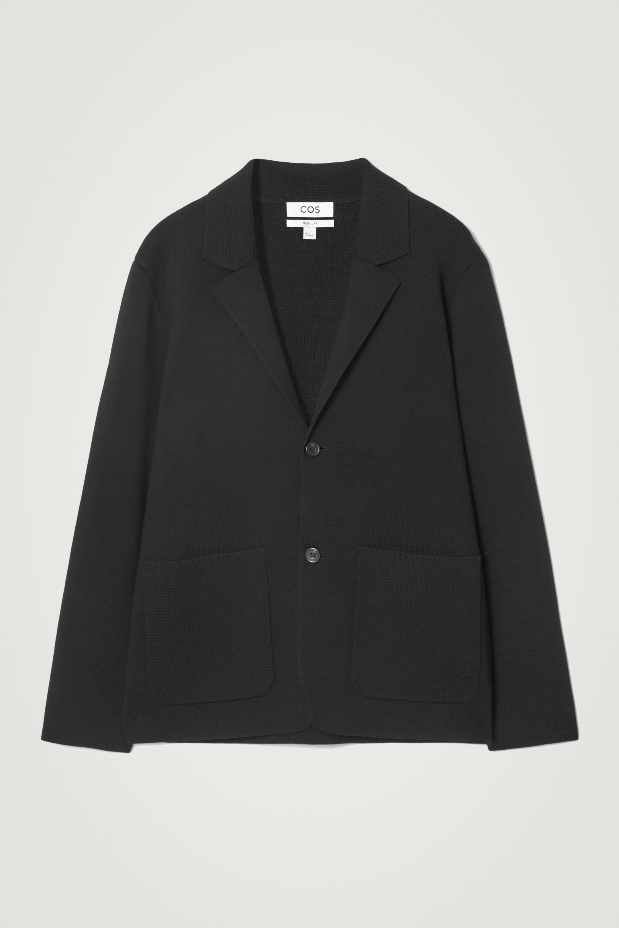 Grotere afbeelding bekijken: REGULAR KNITTED MERINO-WOOL BLAZER - BLACK - HEREN | H&M NL 1