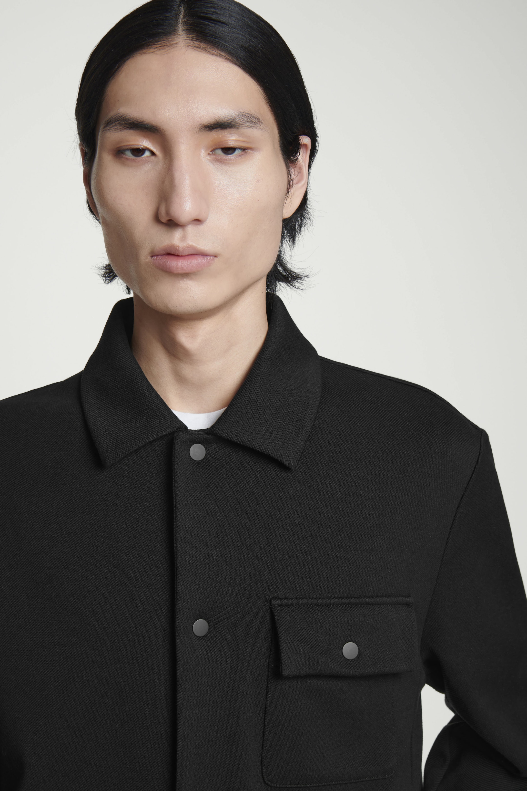 JERSEY-TWILL SHIRT JACKET