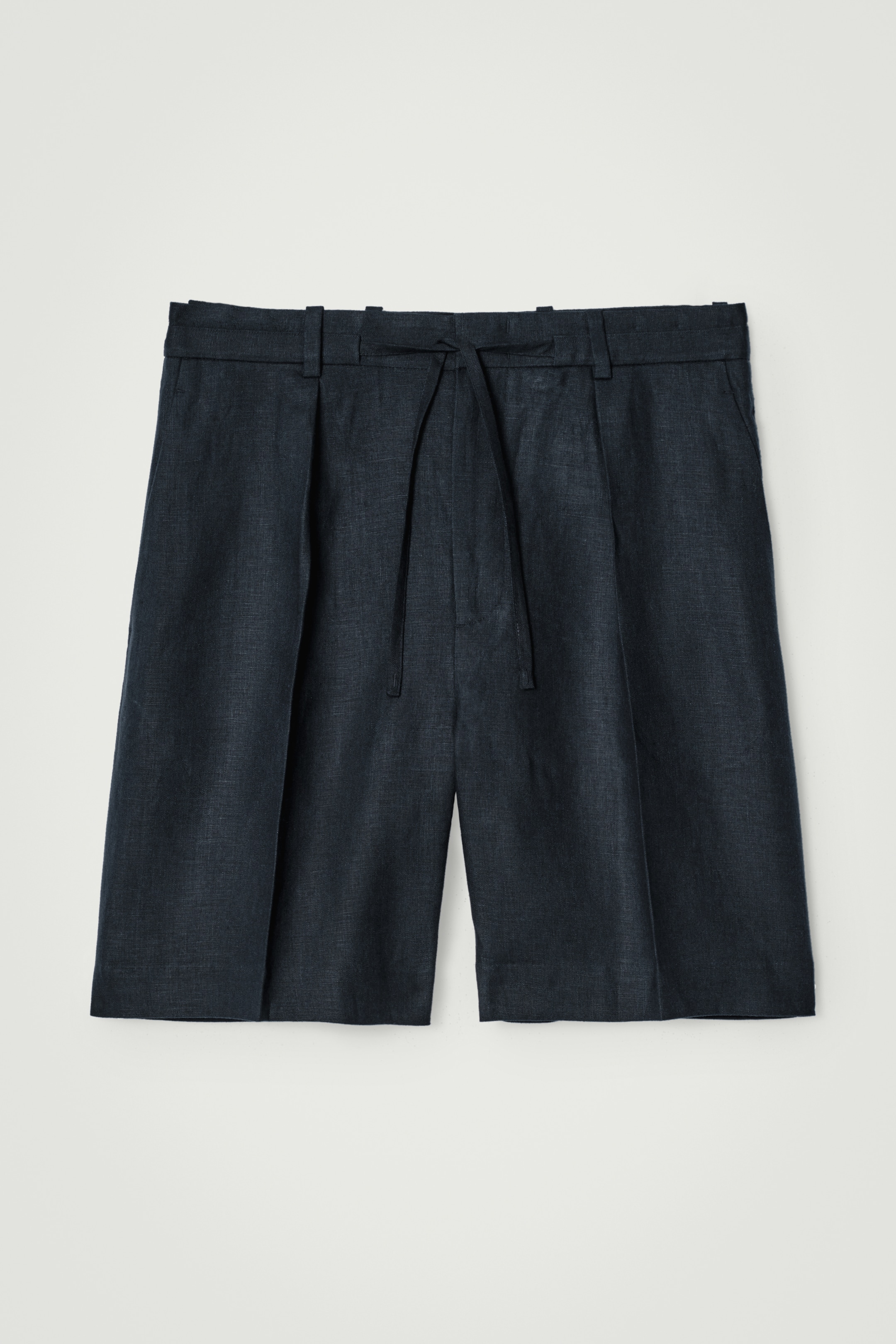 Ingrandisci l'immagine: TAILORED DRAWSTRING LINEN SHORTS - NAVY - UOMO | H&M CH 5