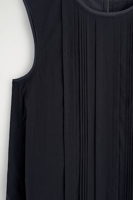 LAYERED PINTUCKED MINI DRESS — NAVY 5