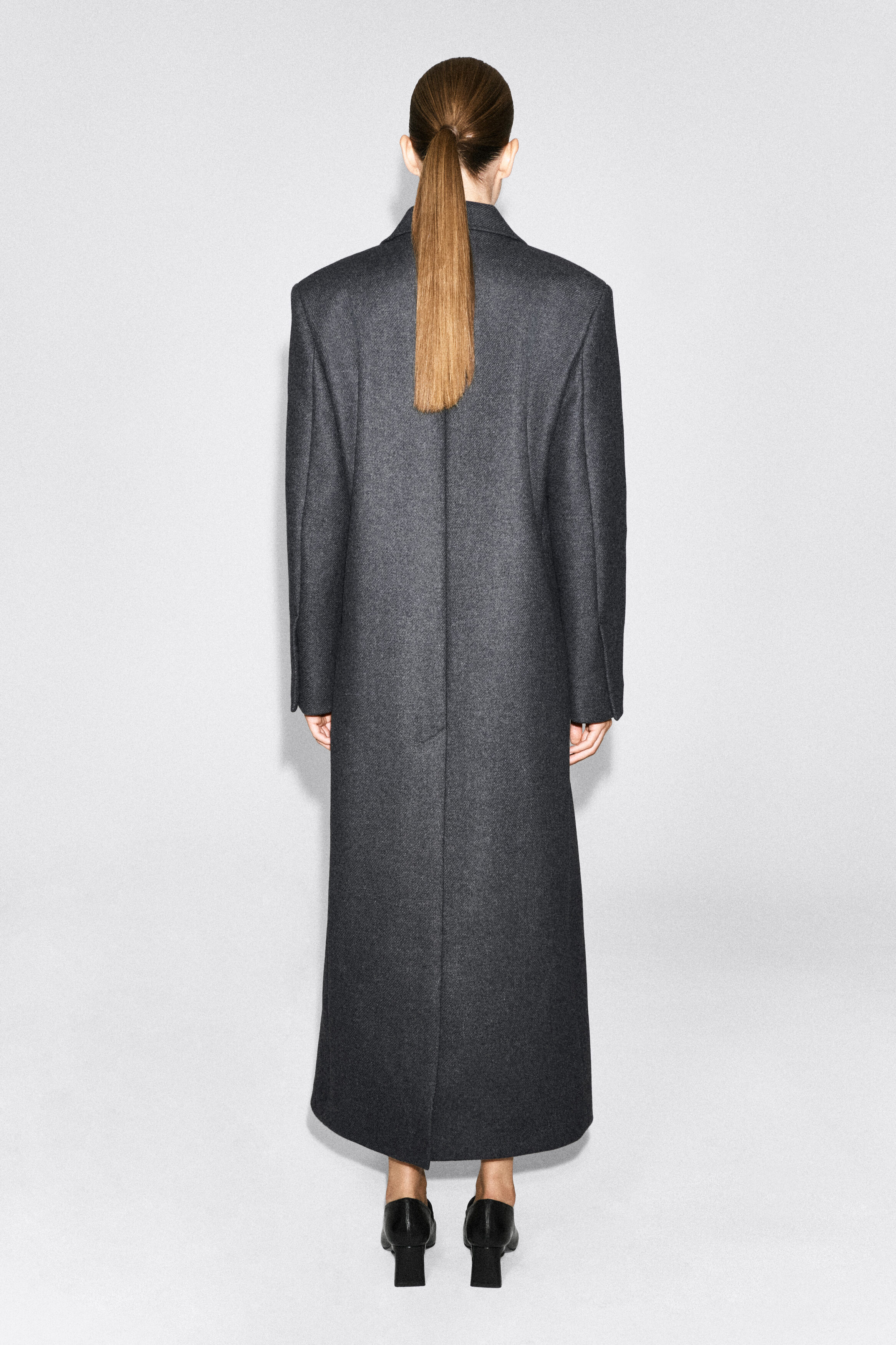 TAILORED WOOL-BLEND DOUBLE-BREASTED COAT - thumbnail 4