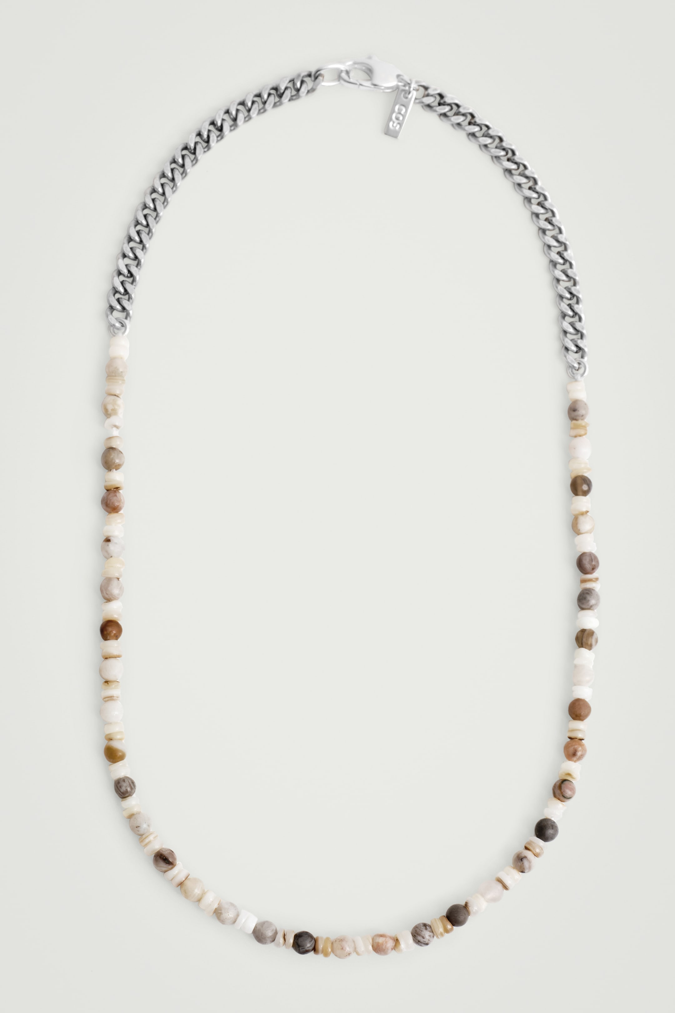 Agrandir l'image: COLLIER CHAÎNE PERLÉ DE PIERRES MINÉRALES - BLANC / BRUN - HOMME | H&M BE 2