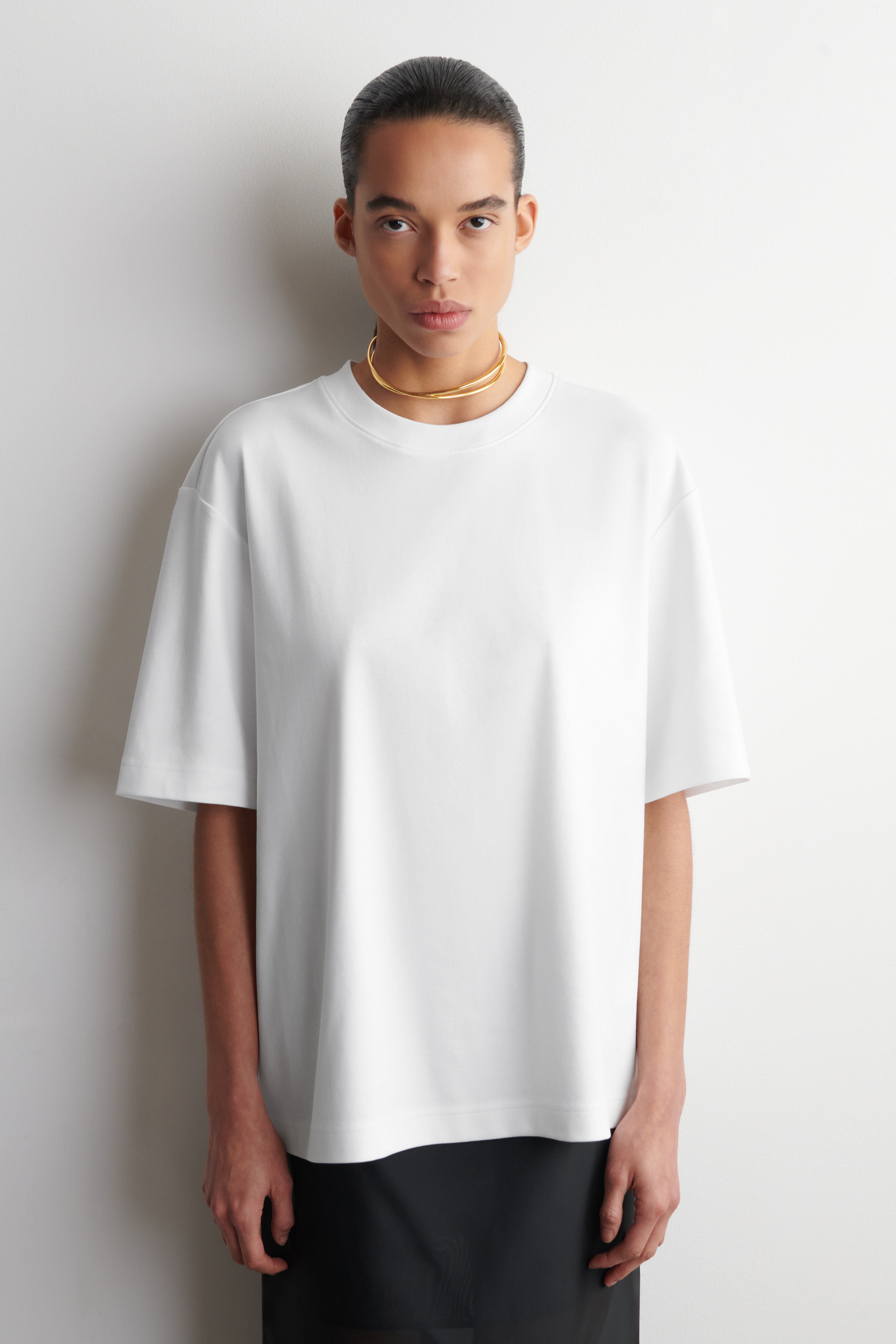 OVERSIZED-T-SHIRT - WEISS/DUNKELBRAUN/ROSA/SCHWARZ