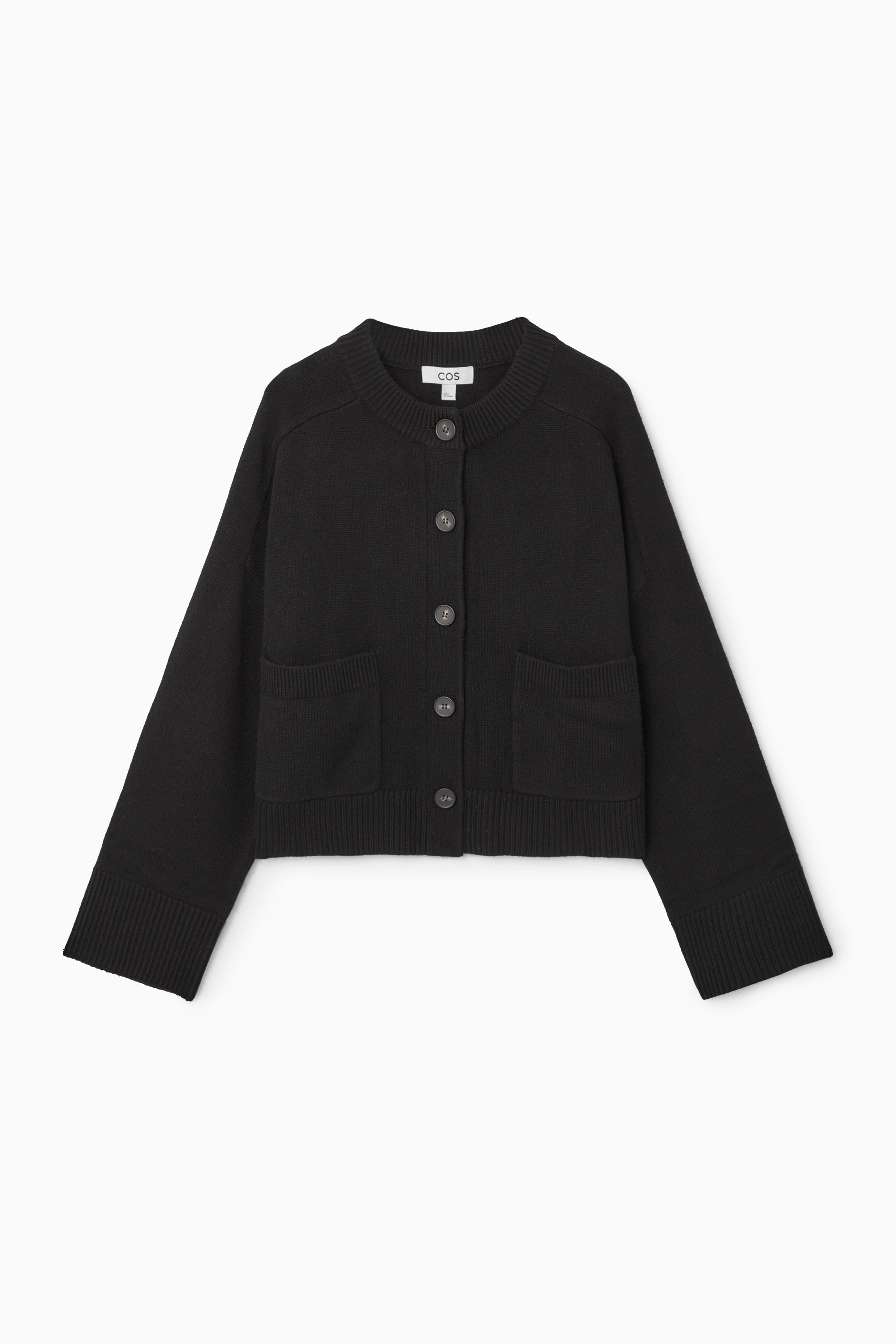 トップス OUAT 011- BLACK OFFICE CREWNECK CARDIGAN COMME DES GARÇONS SHIRT FOREVER - KNIT CARDIGAN ROUND-NECK