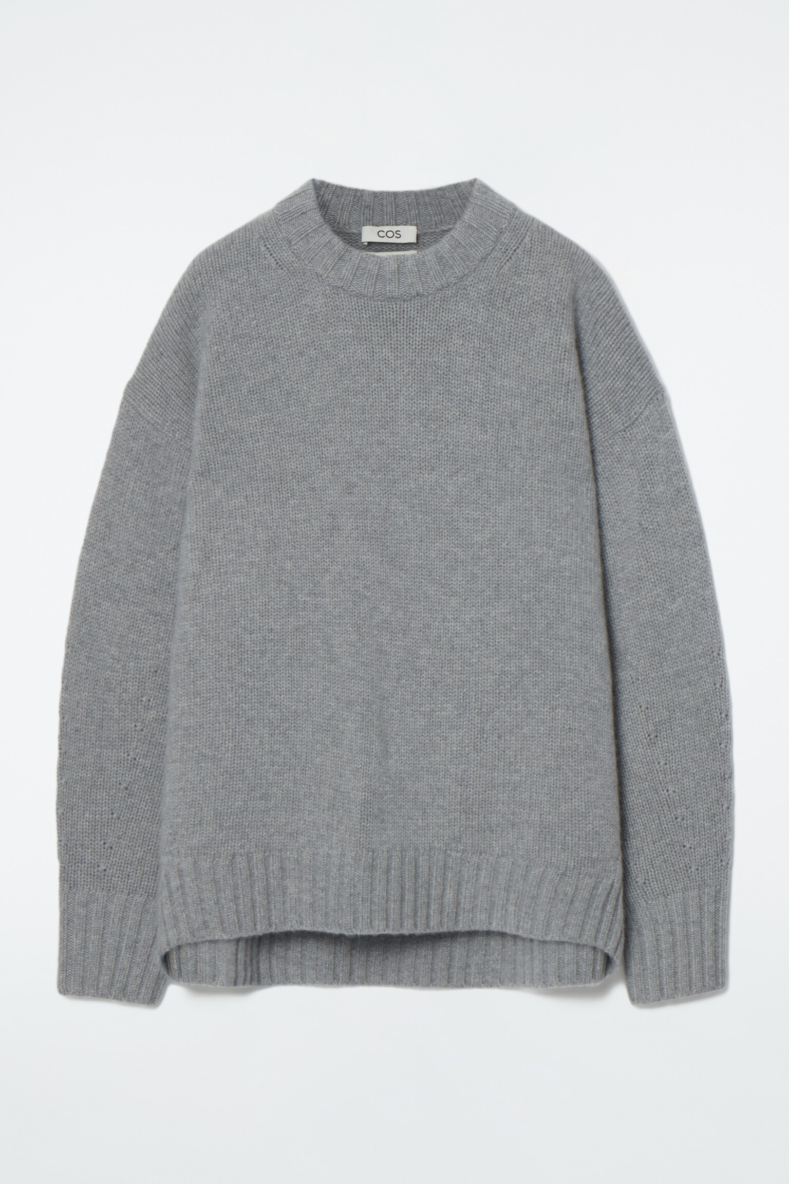 CHUNKY CASHMERE CREW-NECK JUMPER - GREY - 2