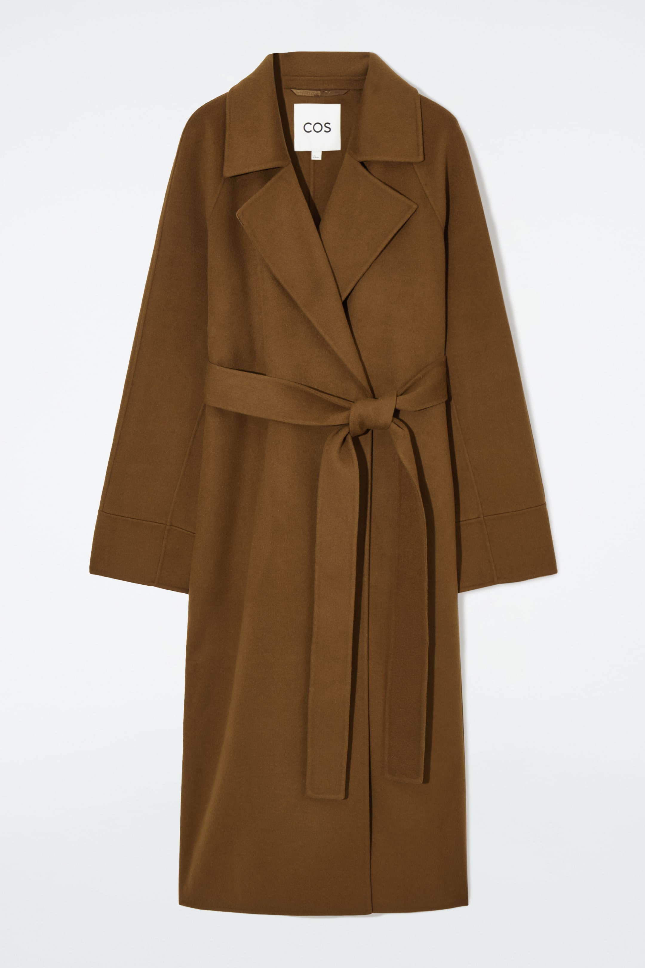 View larger image: BELTED DOUBLE-FACED WOOL COAT - BROWN - Ladies | H&M GB 1
