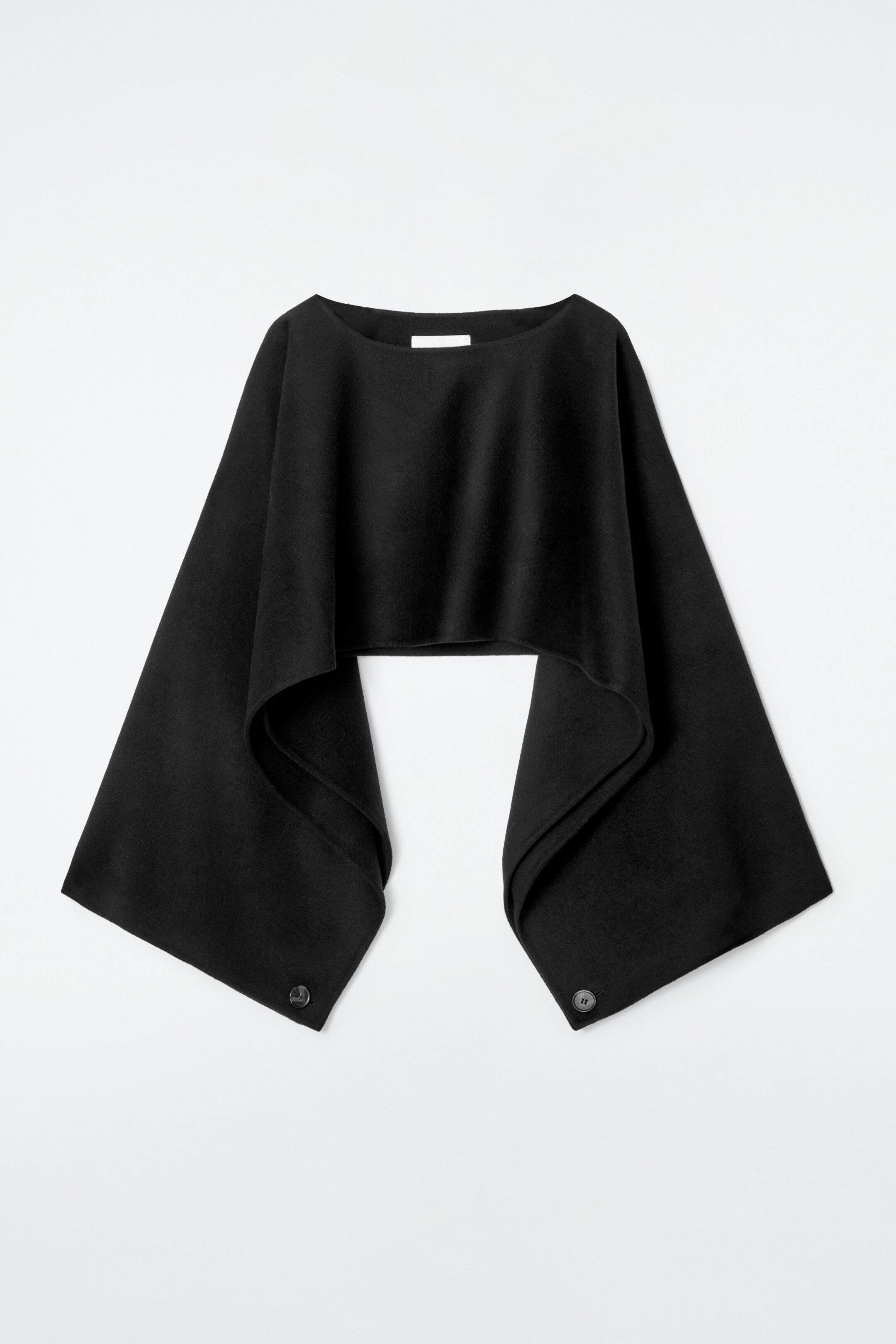 Преглед на по-голямо изображение: ДВУСТРАННО ВЪЛНЕНО ПОНЧО - ЧЕРЕН - ЖЕНИ | H&M BG 6